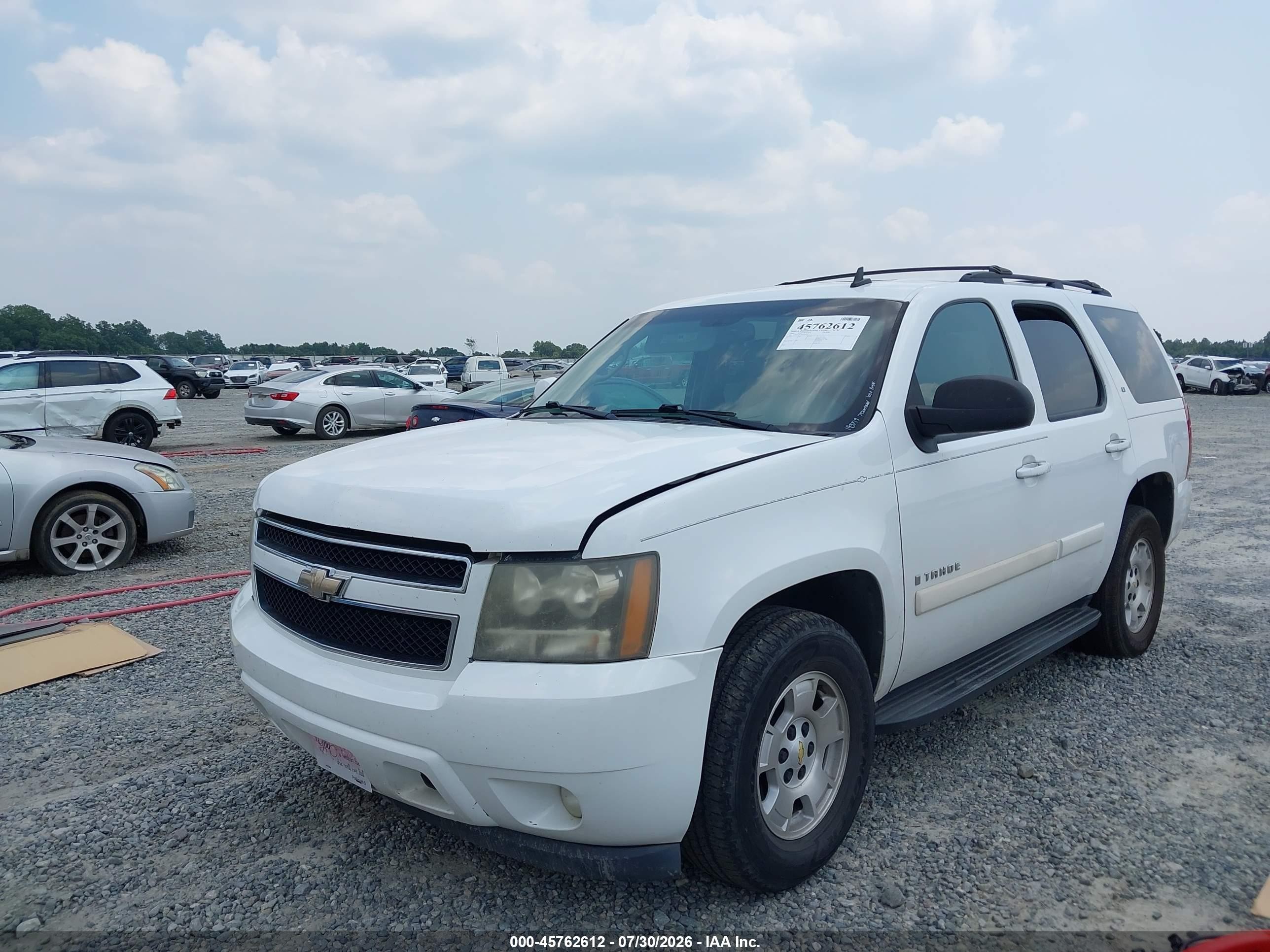 2009 Chevrolet Tahoe Lt2 White vin: 1GNFC23019R193719
