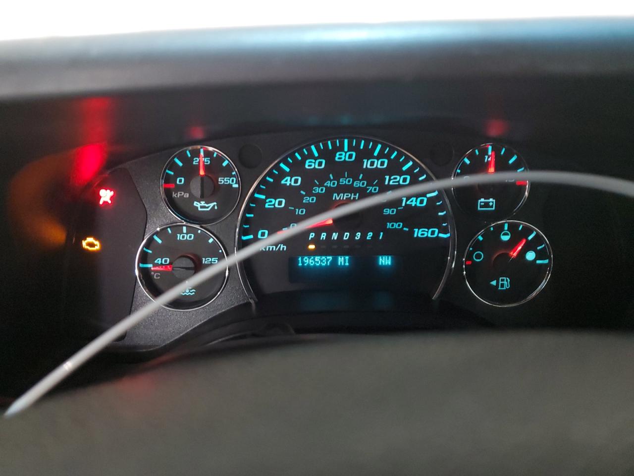 2008 Chevrolet Express G1500 White vin: 1GNFH154X81158766 Damage: Warning Light - Engine, On, Unacceptable