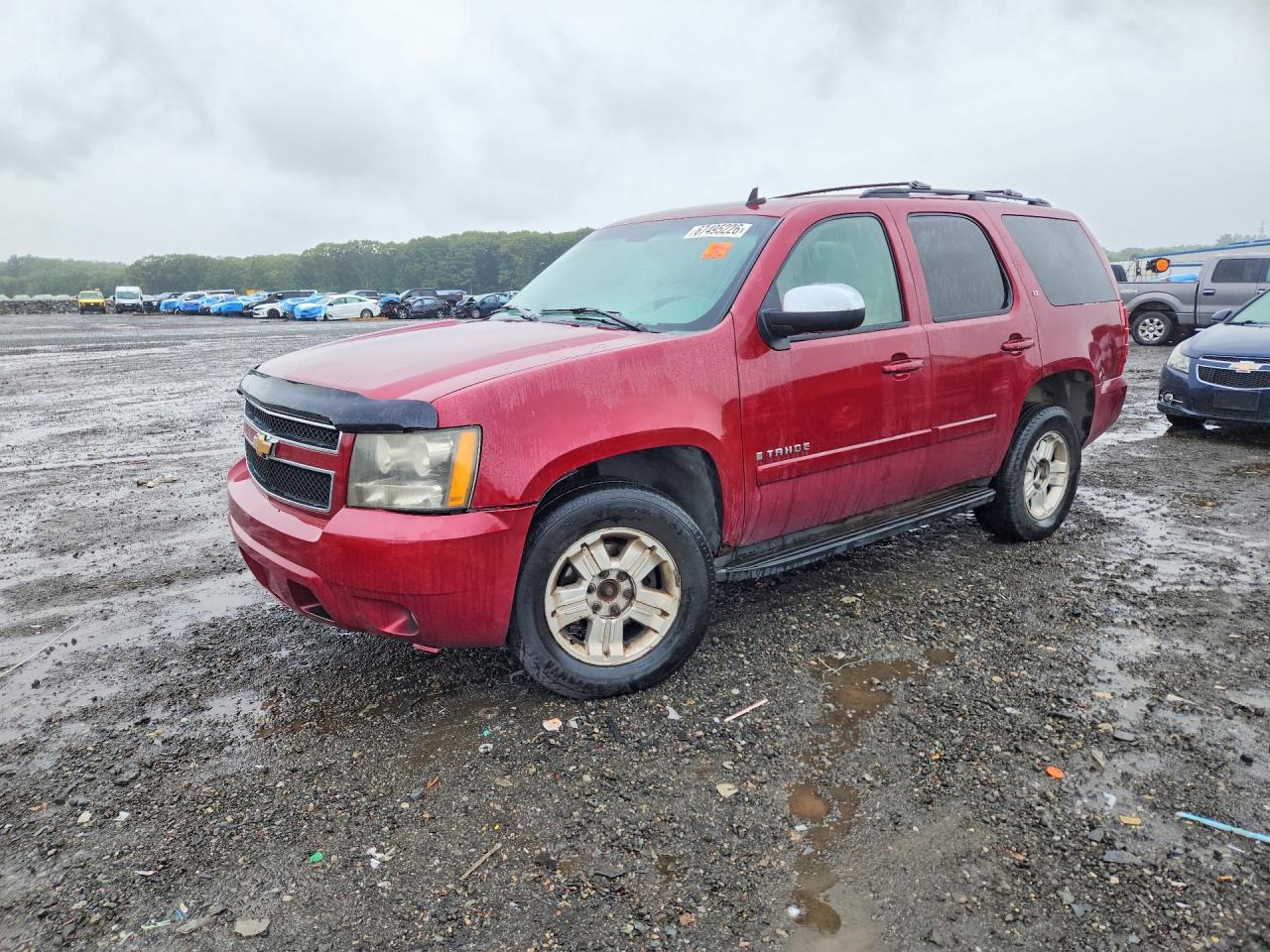 2007 Chevrolet Tahoe K1500 Red vin: 1GNFK13007J105381