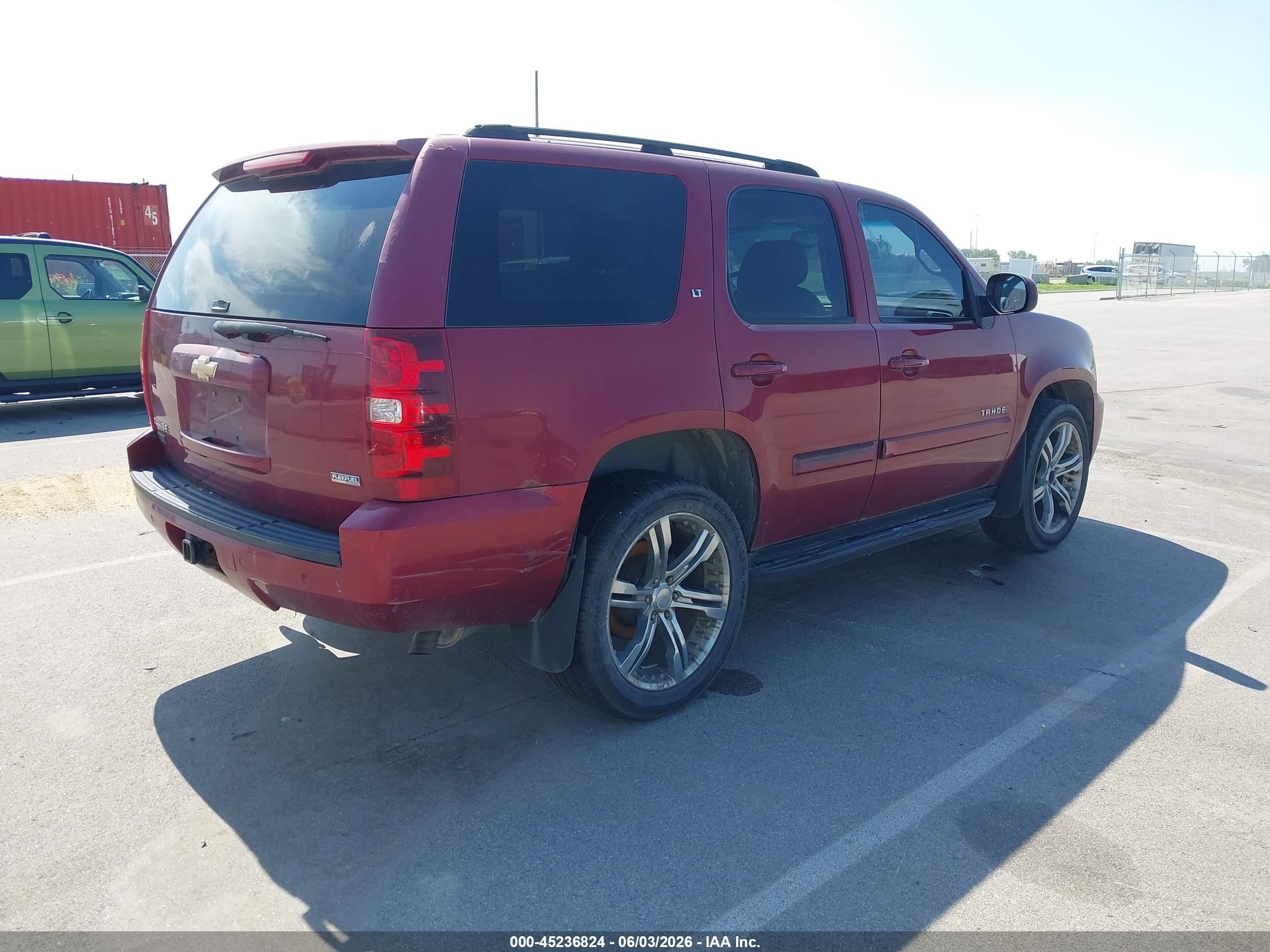 2007 Chevrolet Tahoe Lt Maroon vin: 1GNFK13007J238450