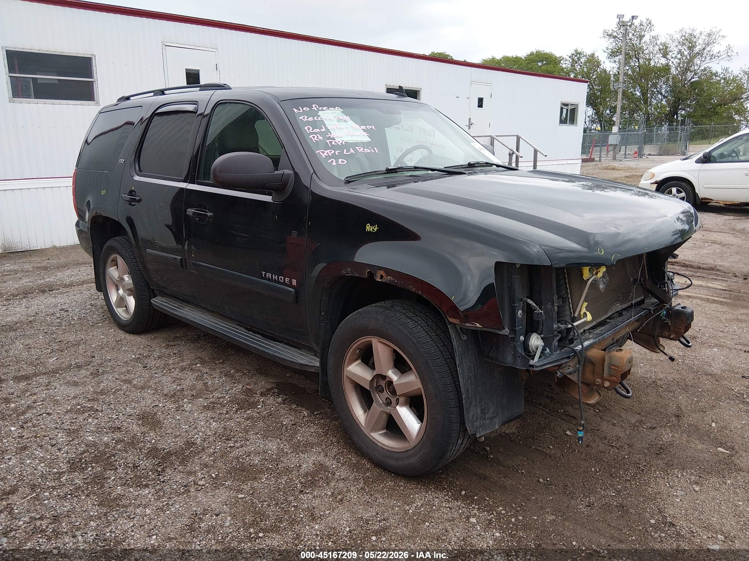 2007 Chevrolet Tahoe Lt Black vin: 1GNFK13007R409778