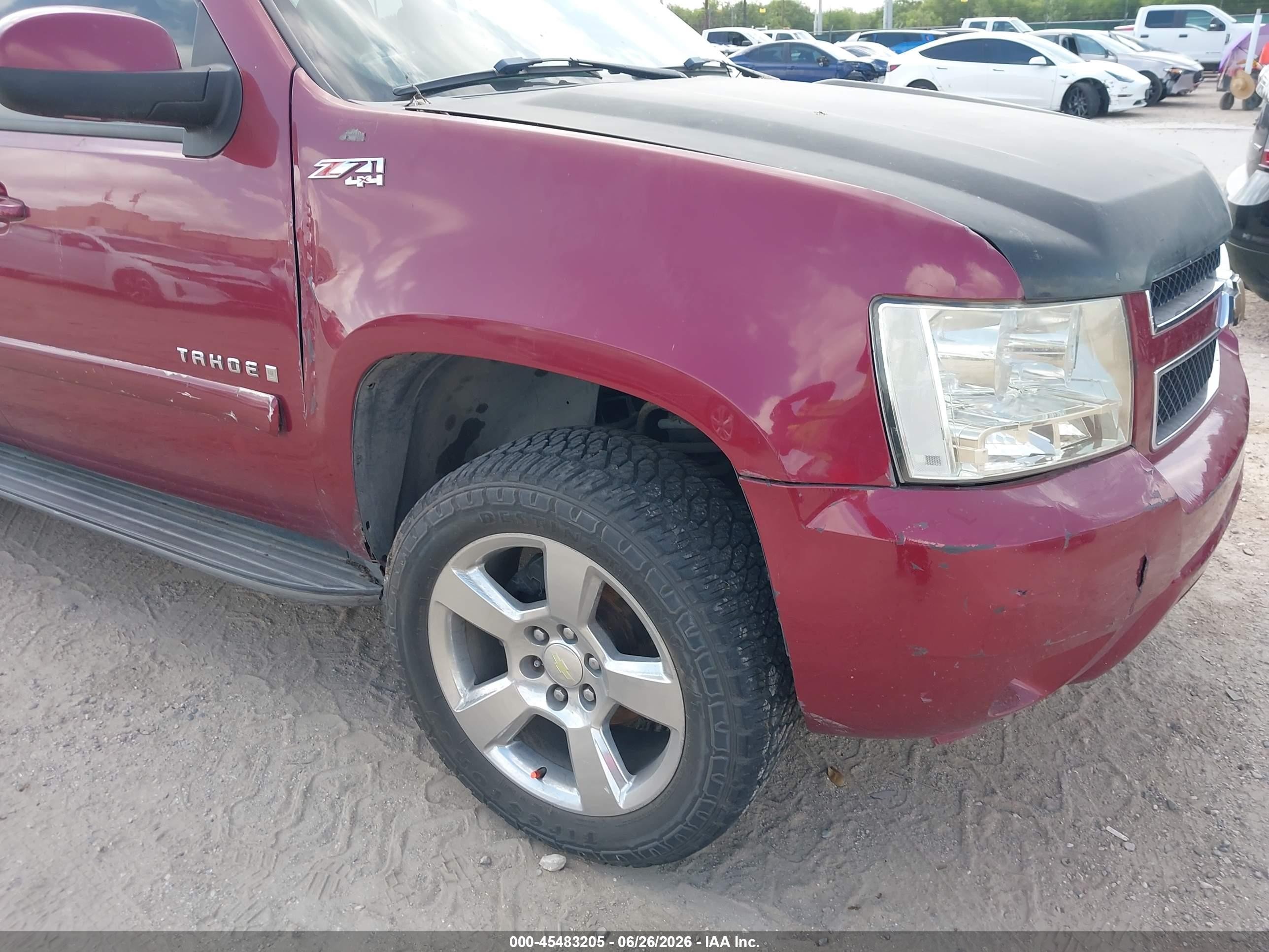 2007 Chevrolet Tahoe Lt Бордовый vin: 1GNFK13027R425061