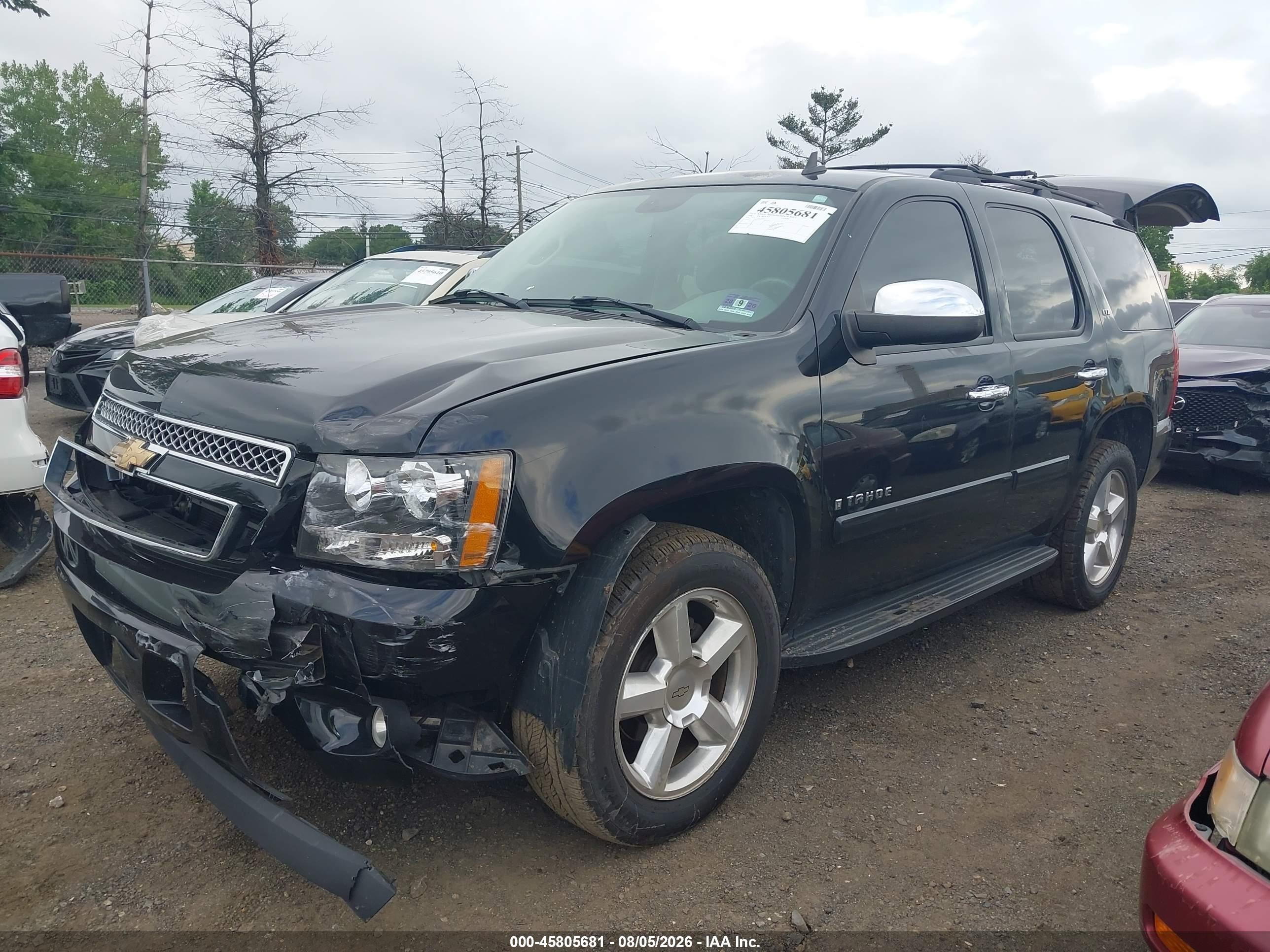 2008 Chevrolet Tahoe Ltz Black vin: 1GNFK13028J139890