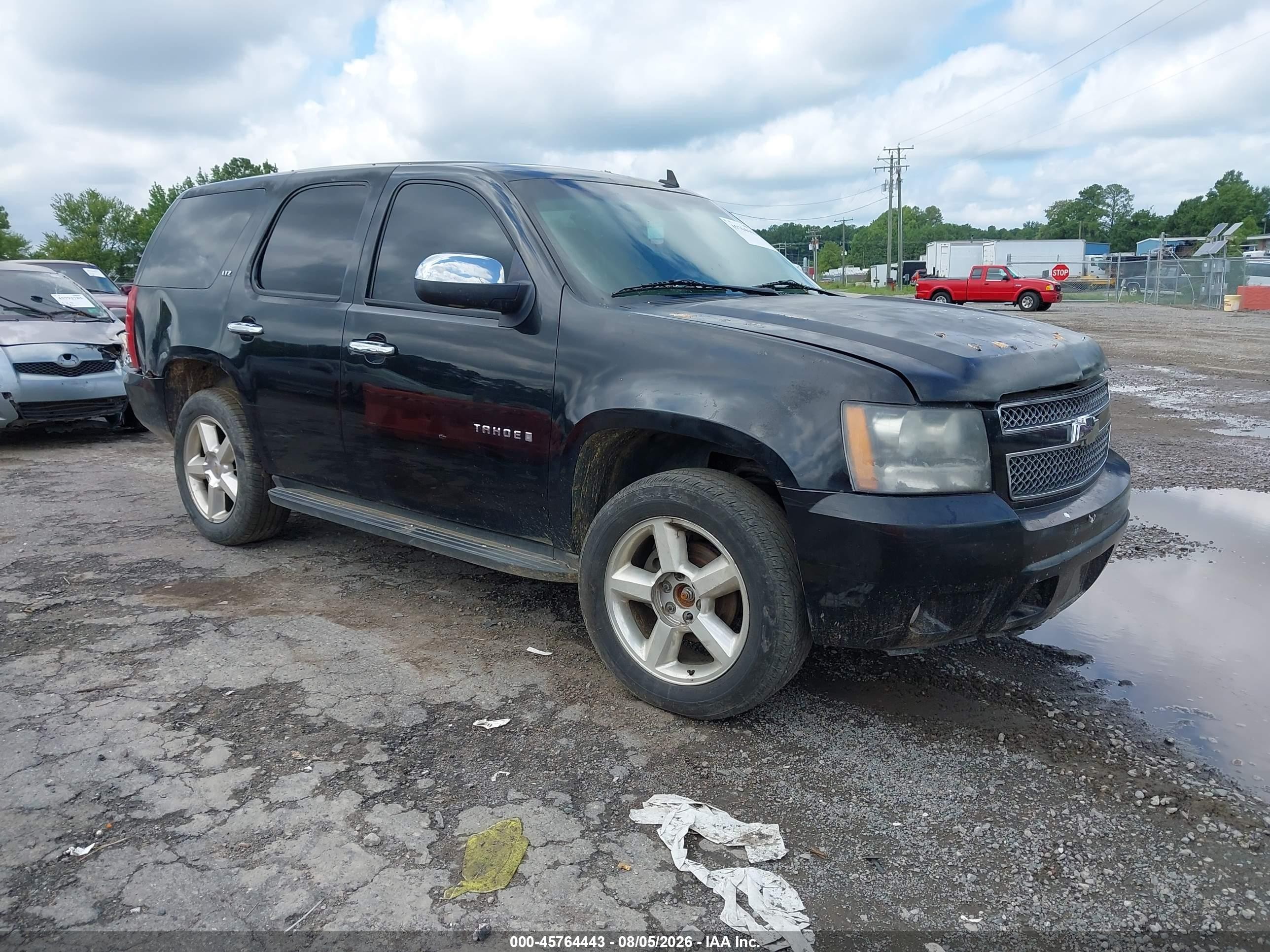 2008 Chevrolet Tahoe Ltz Black vin: 1GNFK13028R276197