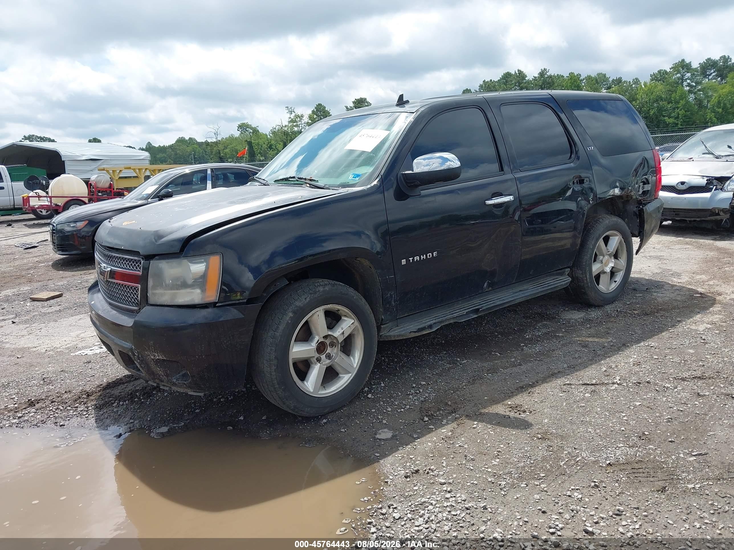 2008 Chevrolet Tahoe Ltz Black vin: 1GNFK13028R276197