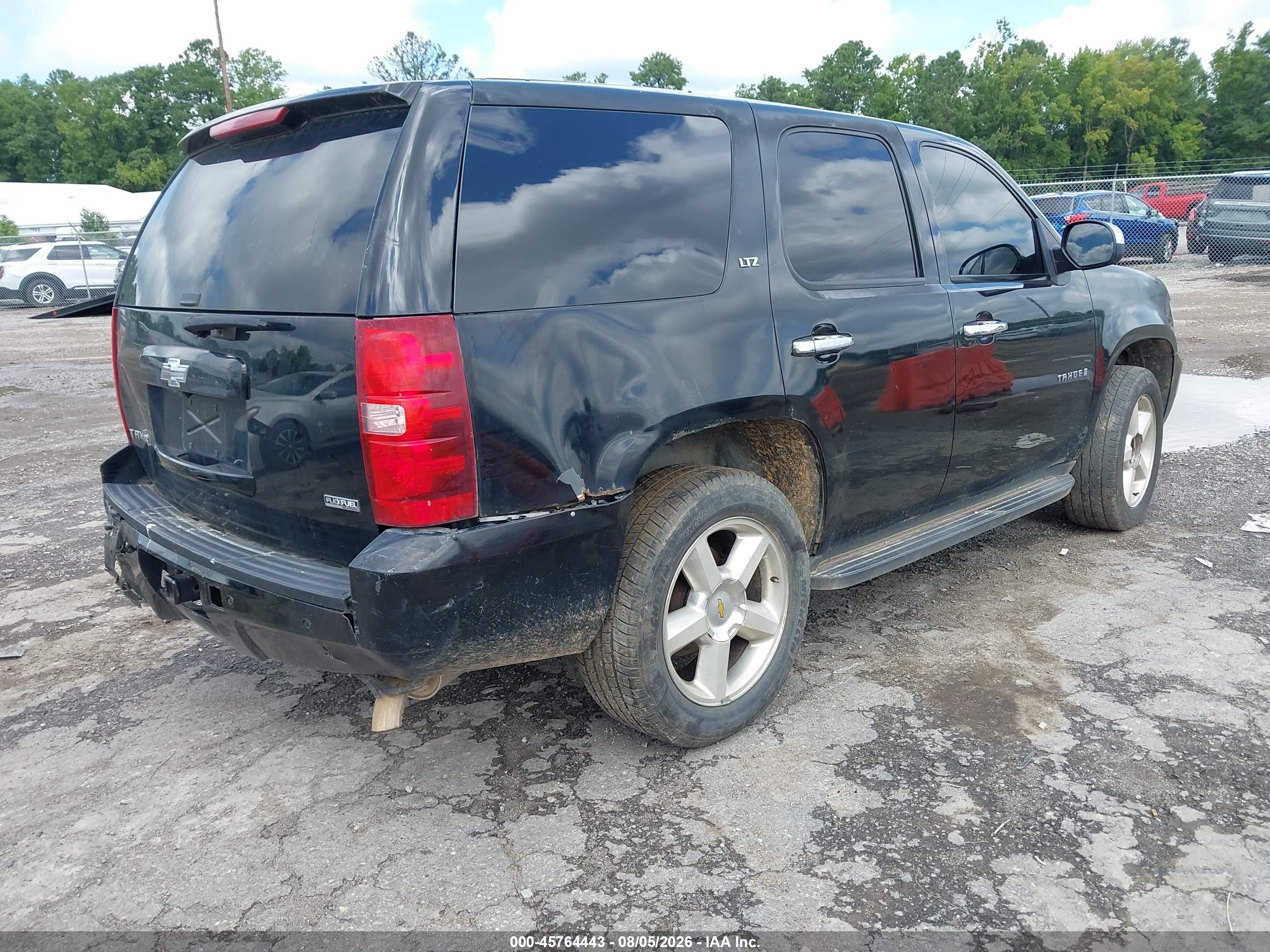 2008 Chevrolet Tahoe Ltz Black vin: 1GNFK13028R276197