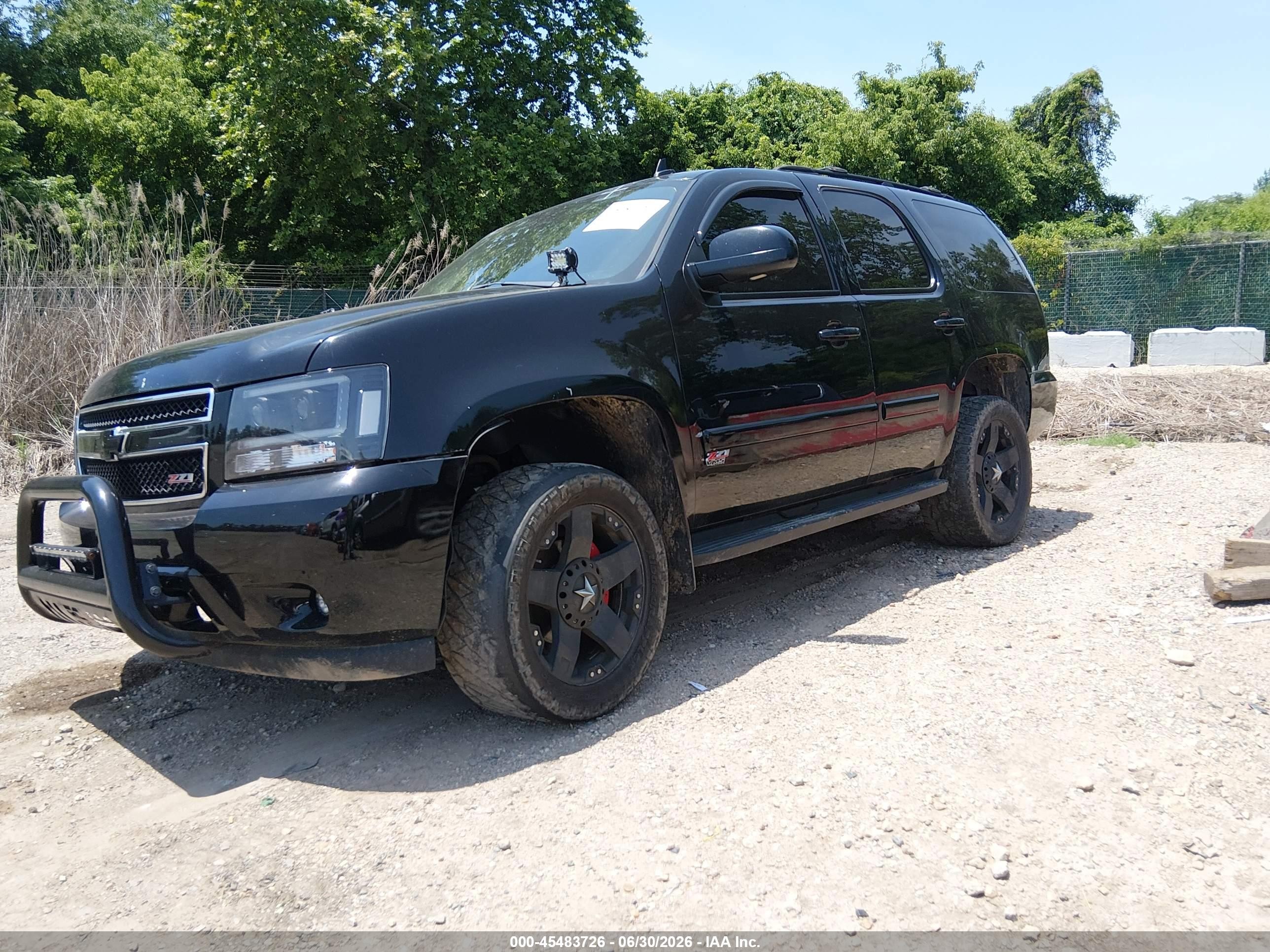 2007 Chevrolet Tahoe Lt Black vin: 1GNFK13037R273971