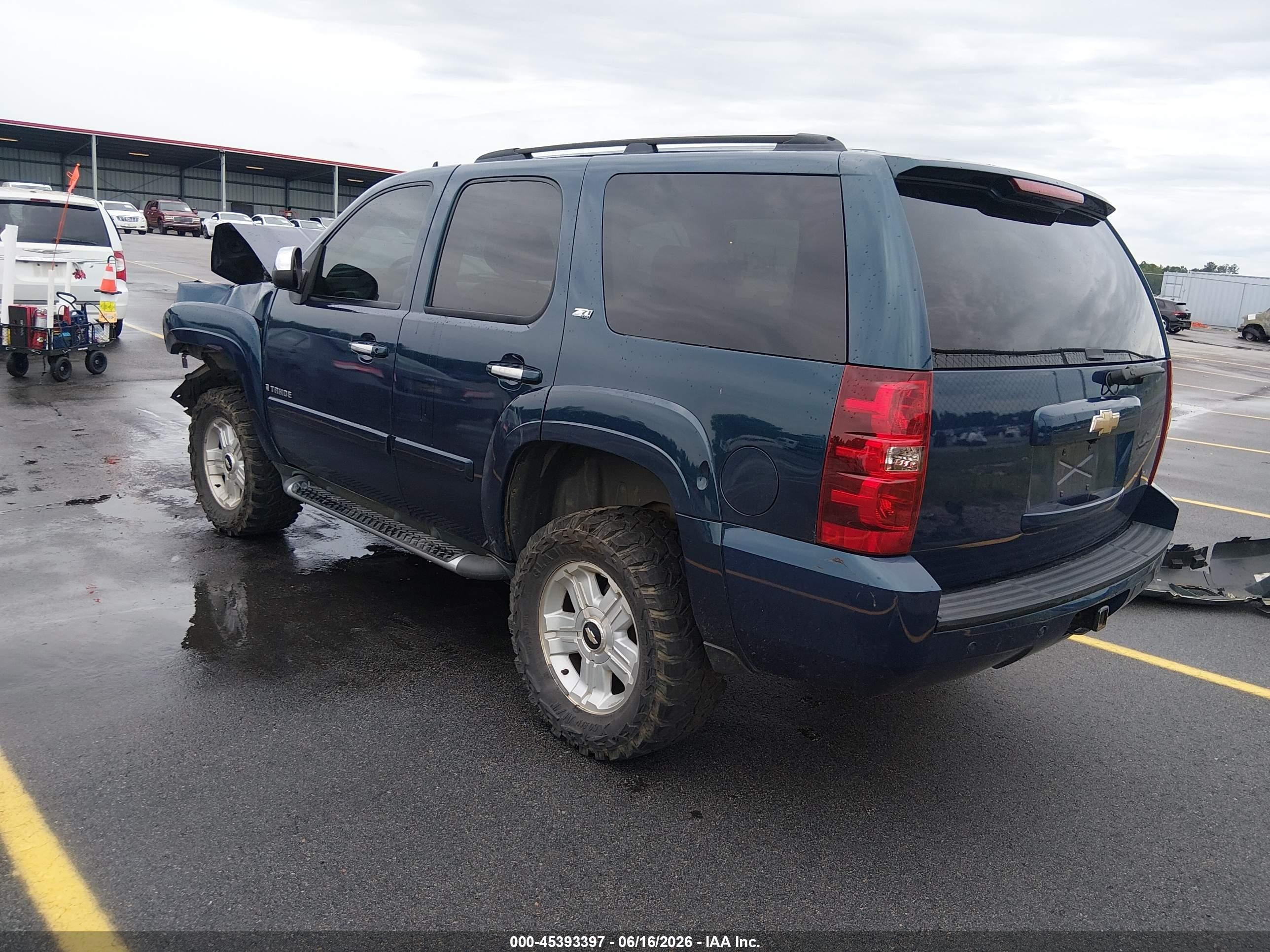 2007 Chevrolet Tahoe Lt Blue vin: 1GNFK13037R406115