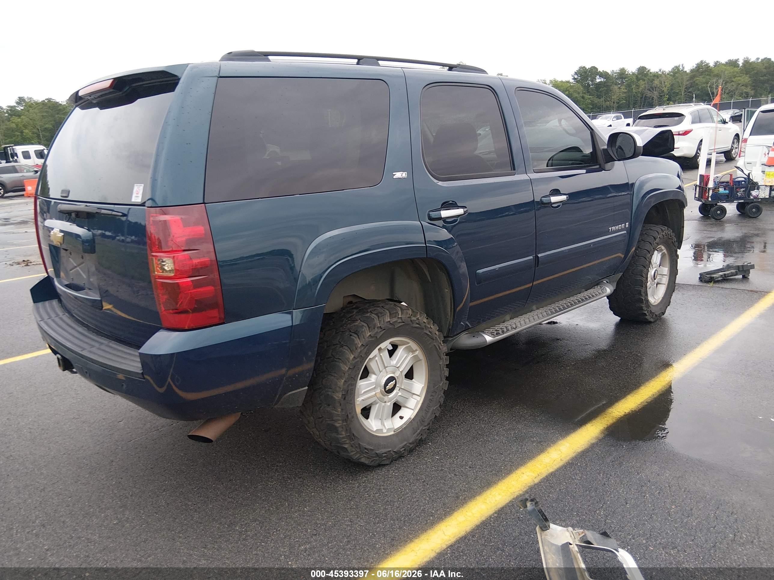 2007 Chevrolet Tahoe Lt Blue vin: 1GNFK13037R406115