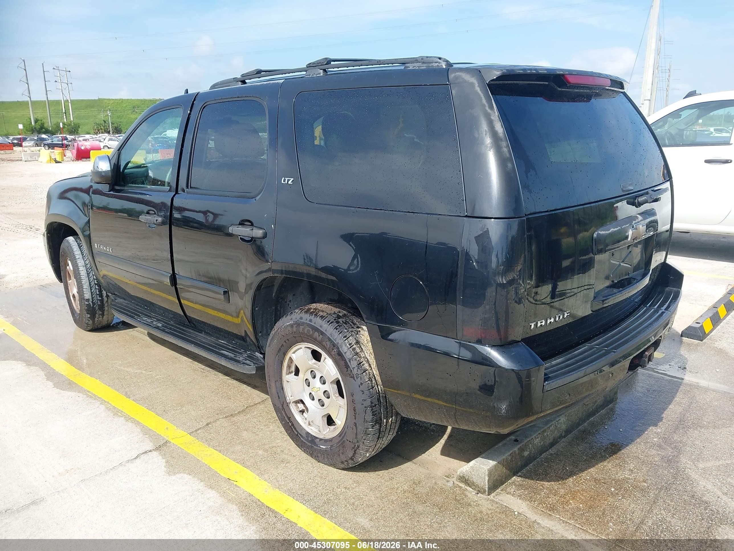 2007 Chevrolet Tahoe Ltz Black vin: 1GNFK13037R415171