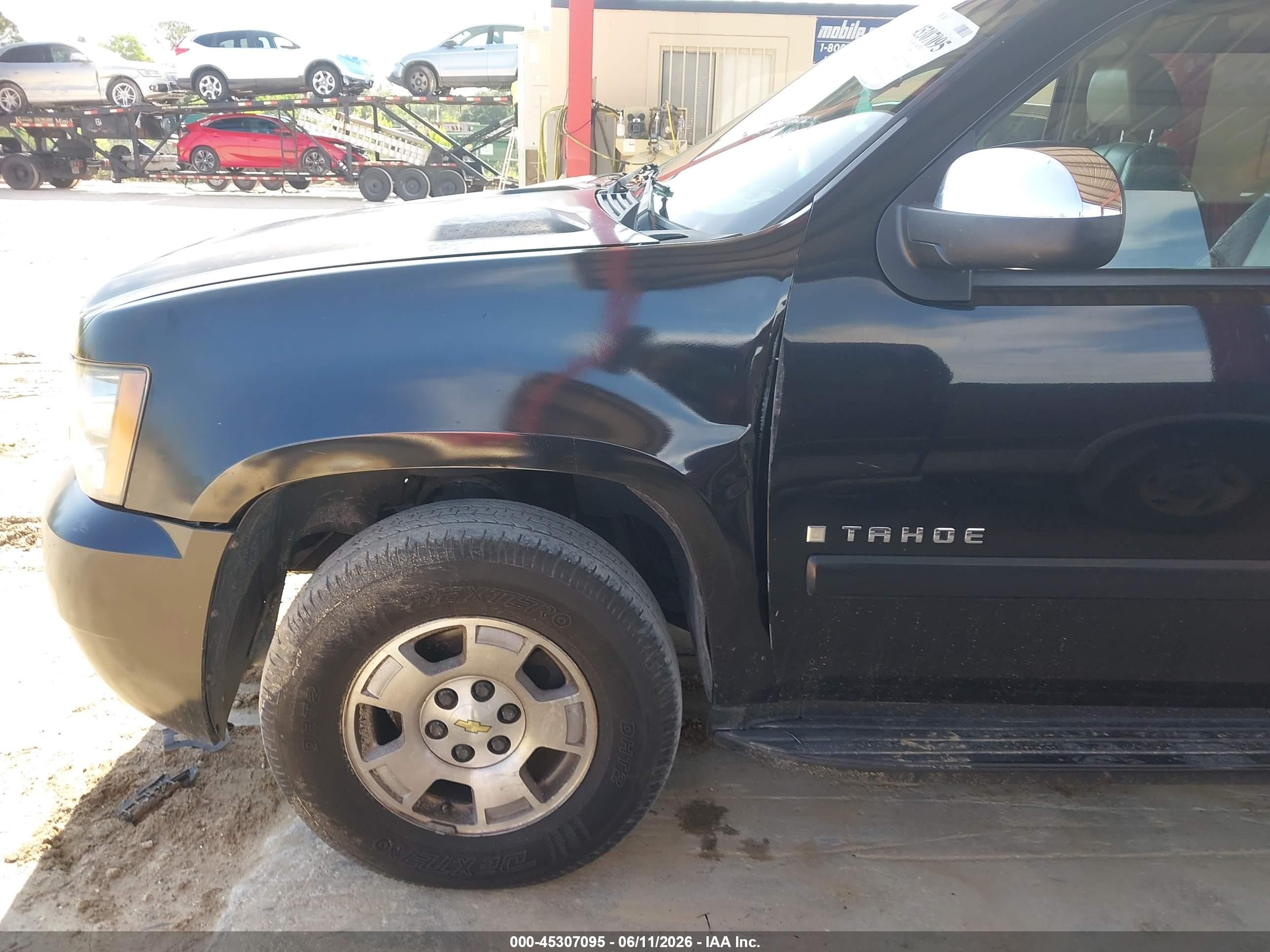 2007 Chevrolet Tahoe Ltz Black vin: 1GNFK13037R415171