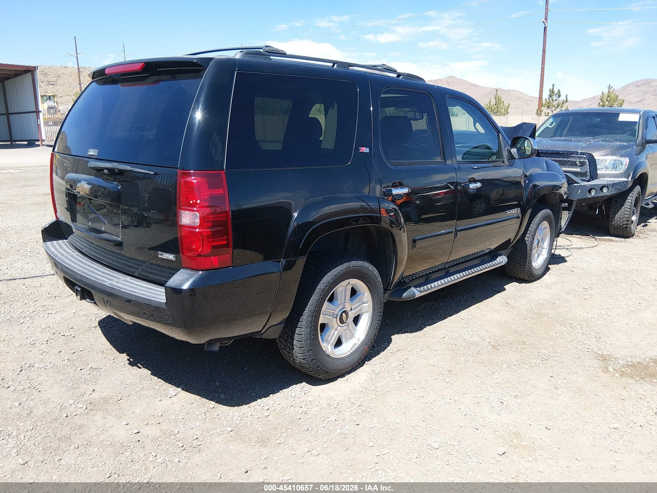 2007 Chevrolet Tahoe Lt Black vin: 1GNFK13057R428388
