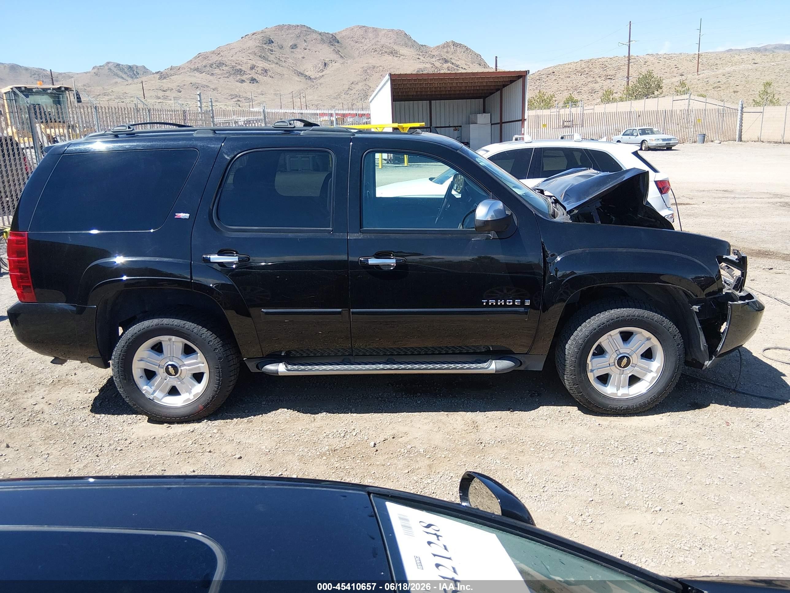 2007 Chevrolet Tahoe Lt Black vin: 1GNFK13057R428388