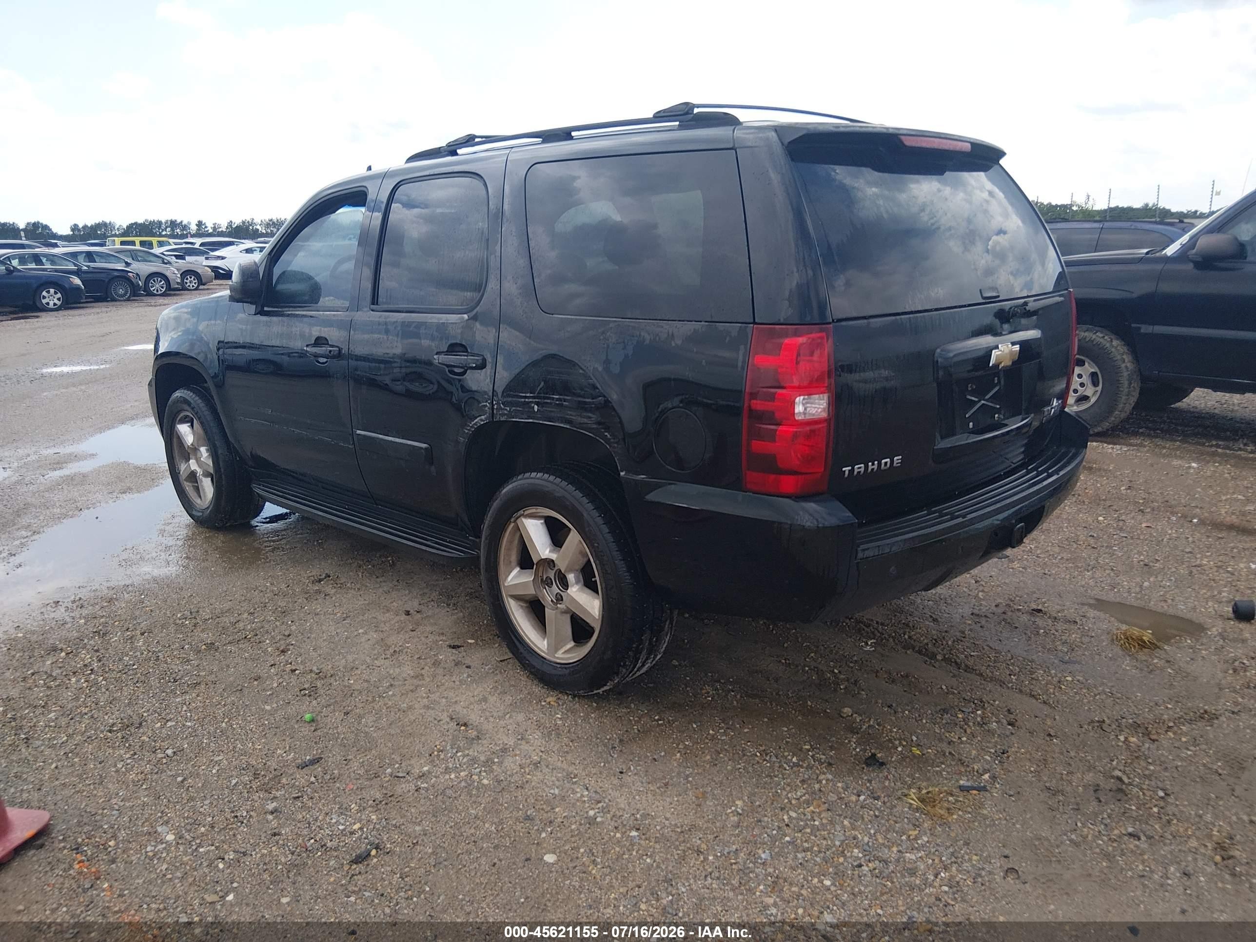 2007 Chevrolet Tahoe Lt Black vin: 1GNFK13067R110361