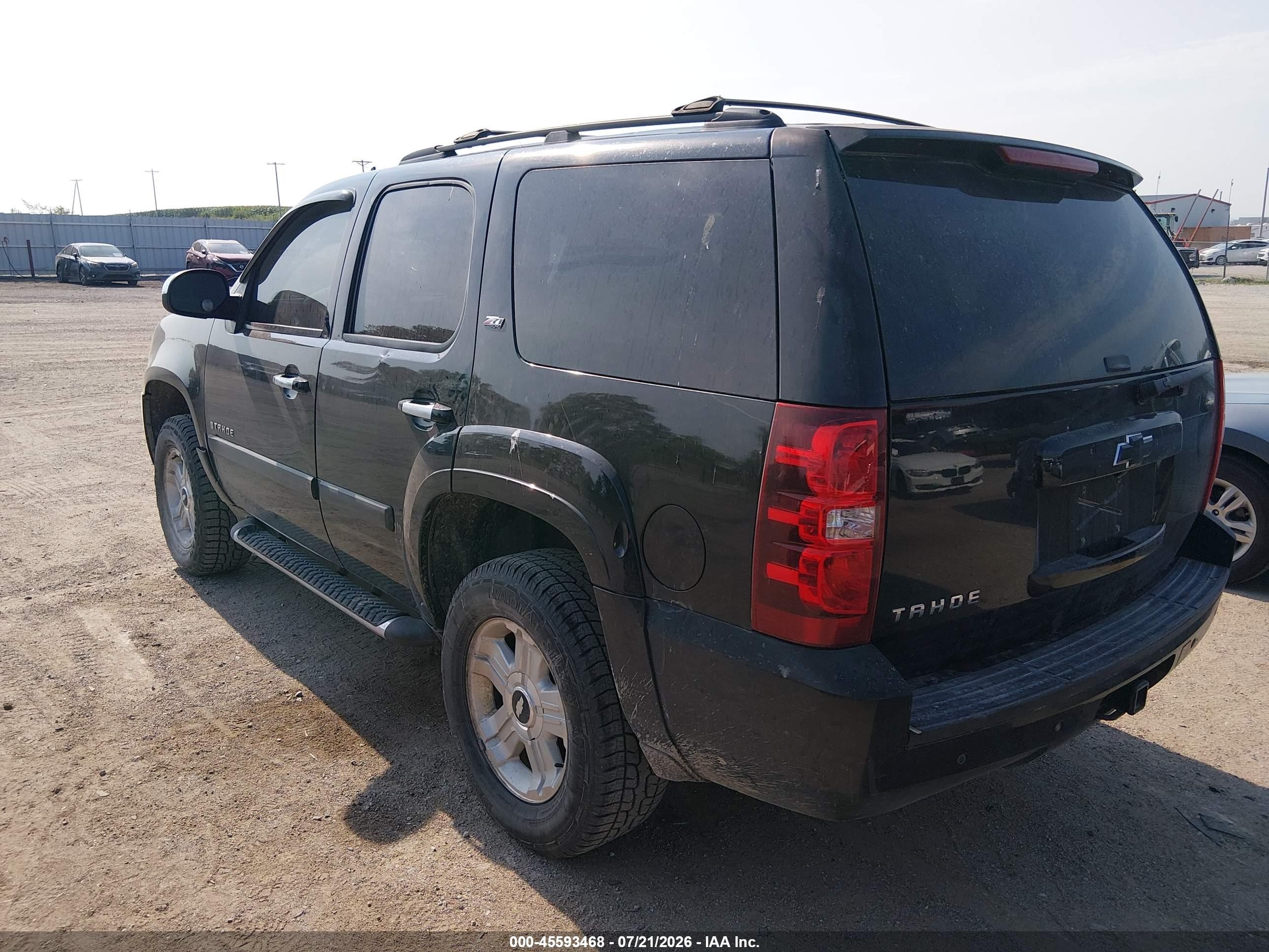 2008 Chevrolet Tahoe Lt Black vin: 1GNFK13068R107218