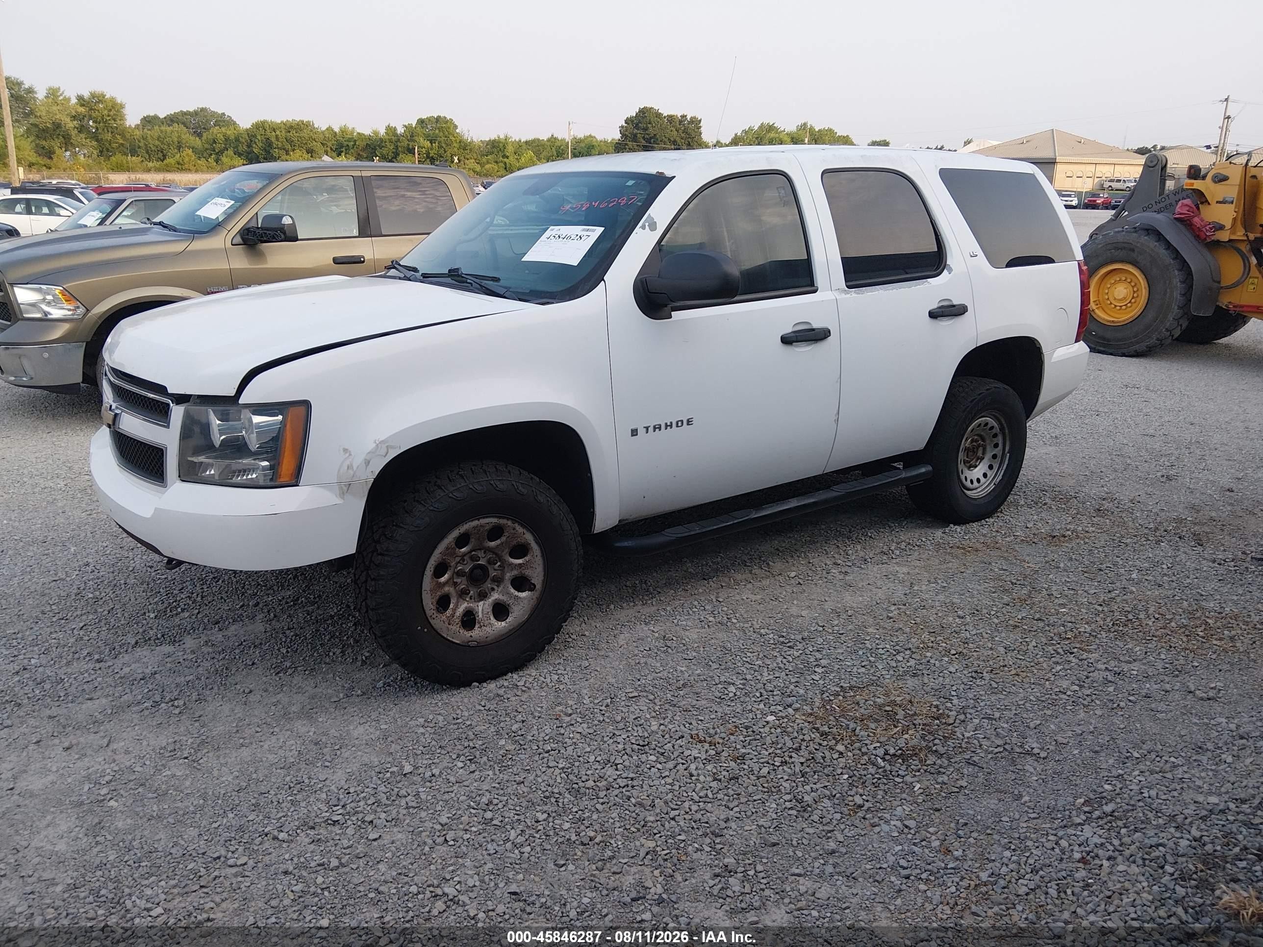 2008 Chevrolet Tahoe Commercial Fleet White vin: 1GNFK13068R261296