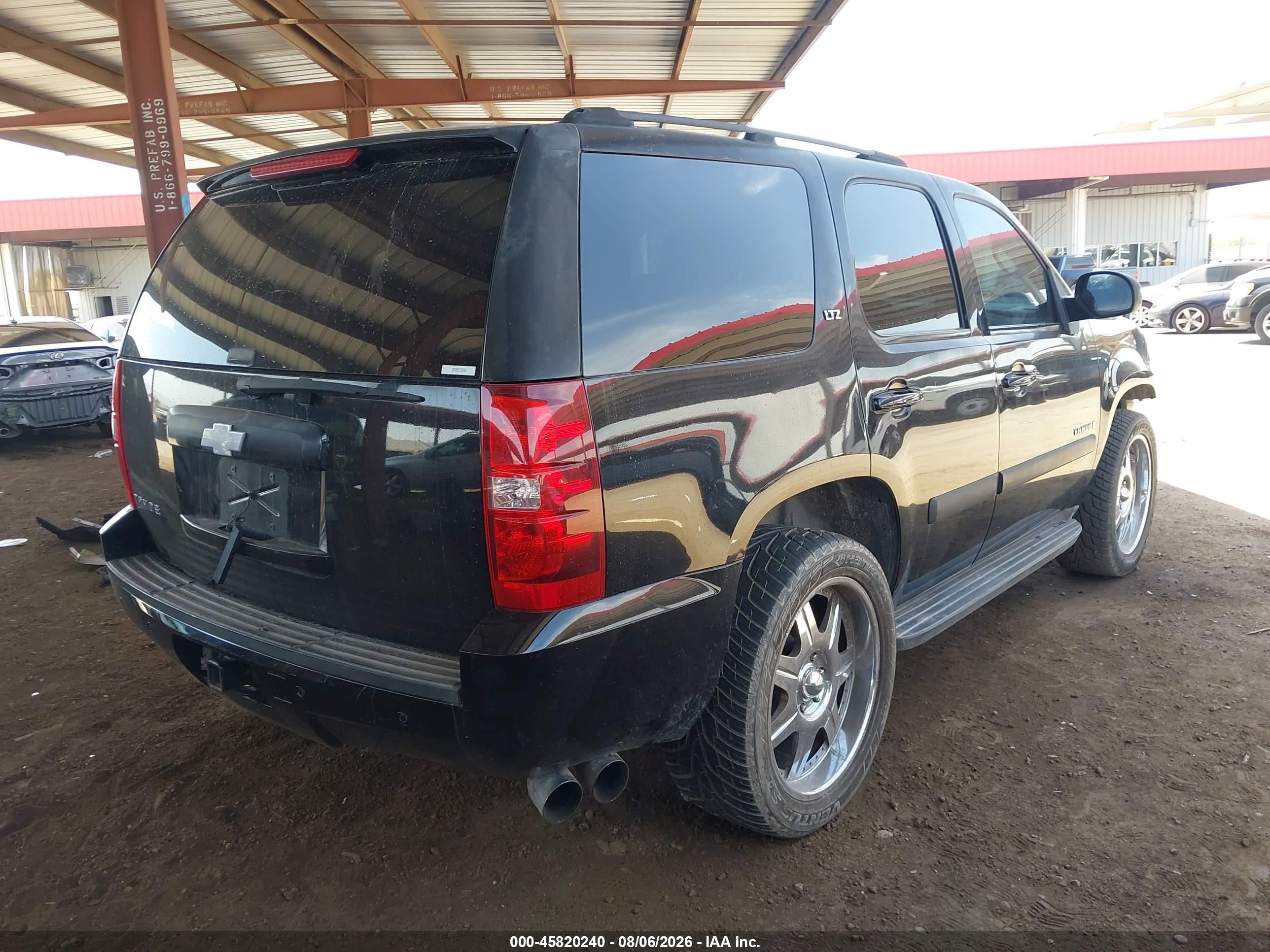 2007 Chevrolet Tahoe Ltz Black vin: 1GNFK13077R138024