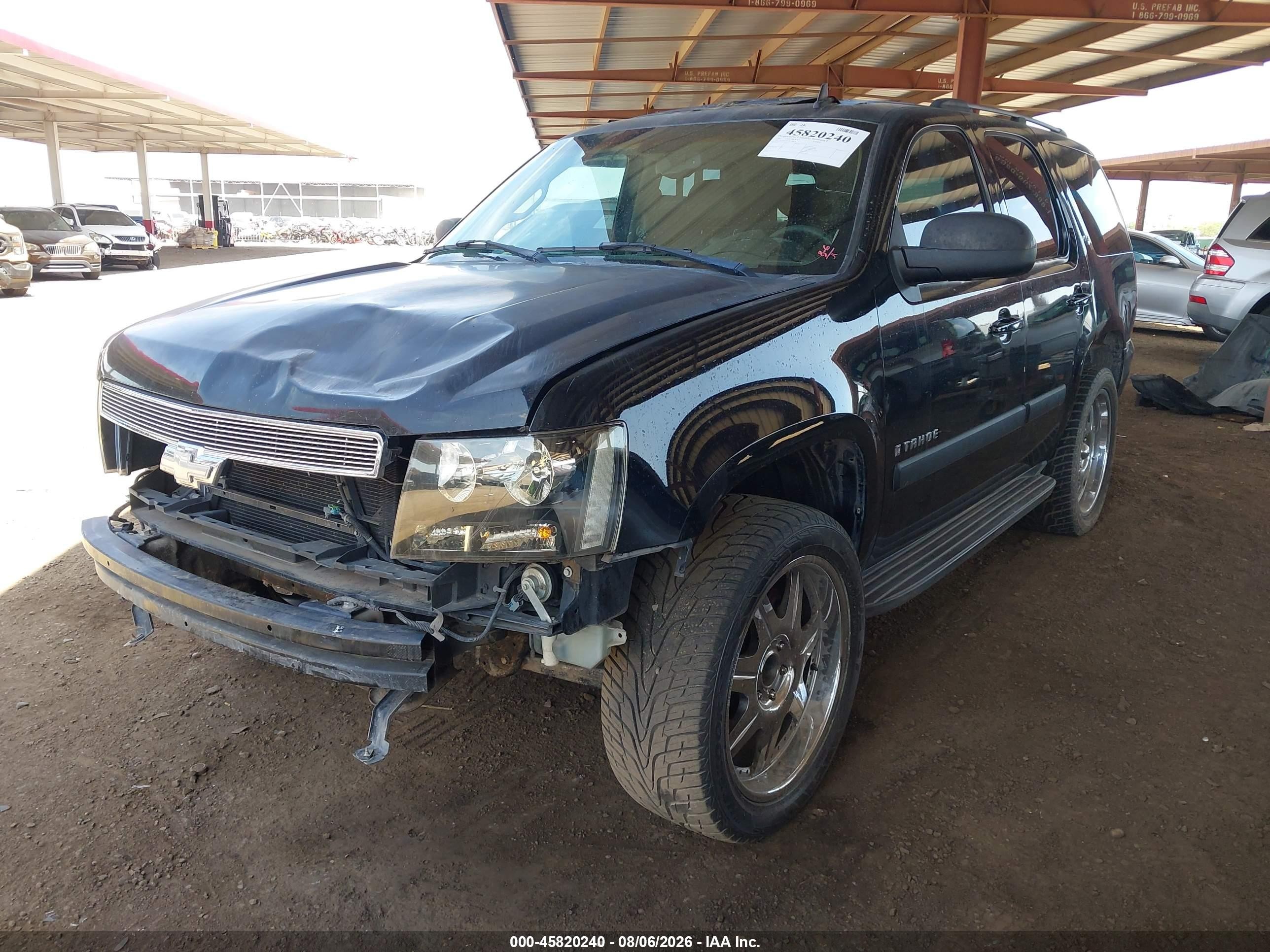 2007 Chevrolet Tahoe Ltz Black vin: 1GNFK13077R138024