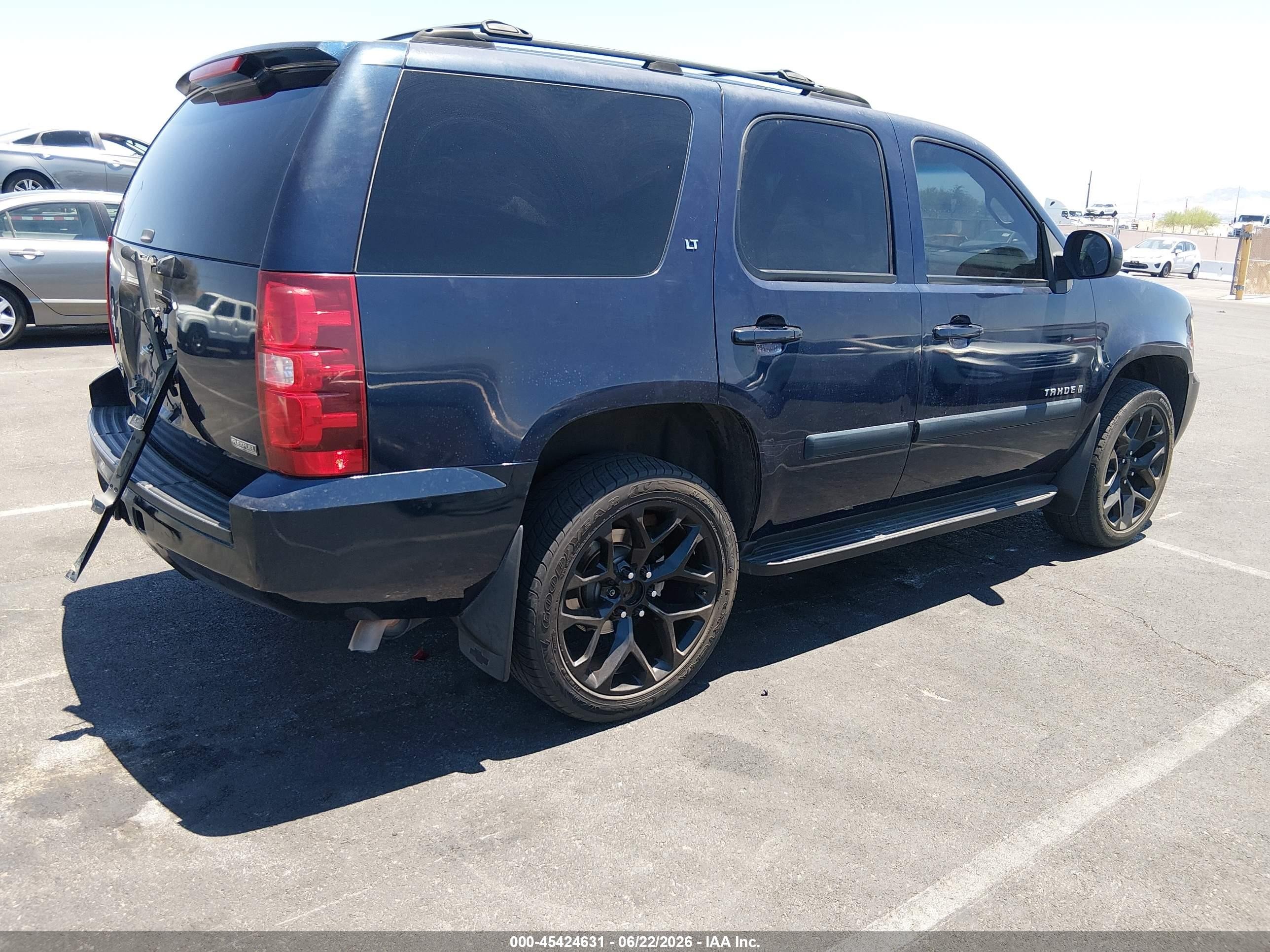 2007 Chevrolet Tahoe Lt Blue vin: 1GNFK13077R223512