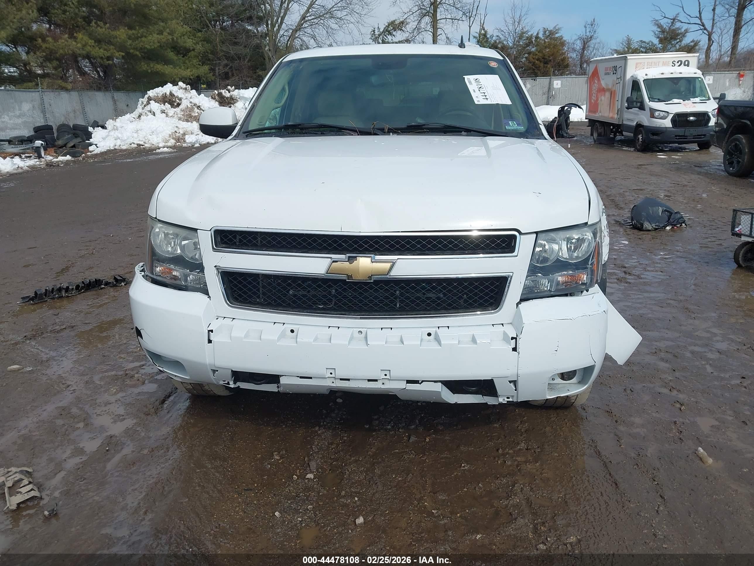 2007 Chevrolet Tahoe Lt White vin: 1GNFK13097J384586