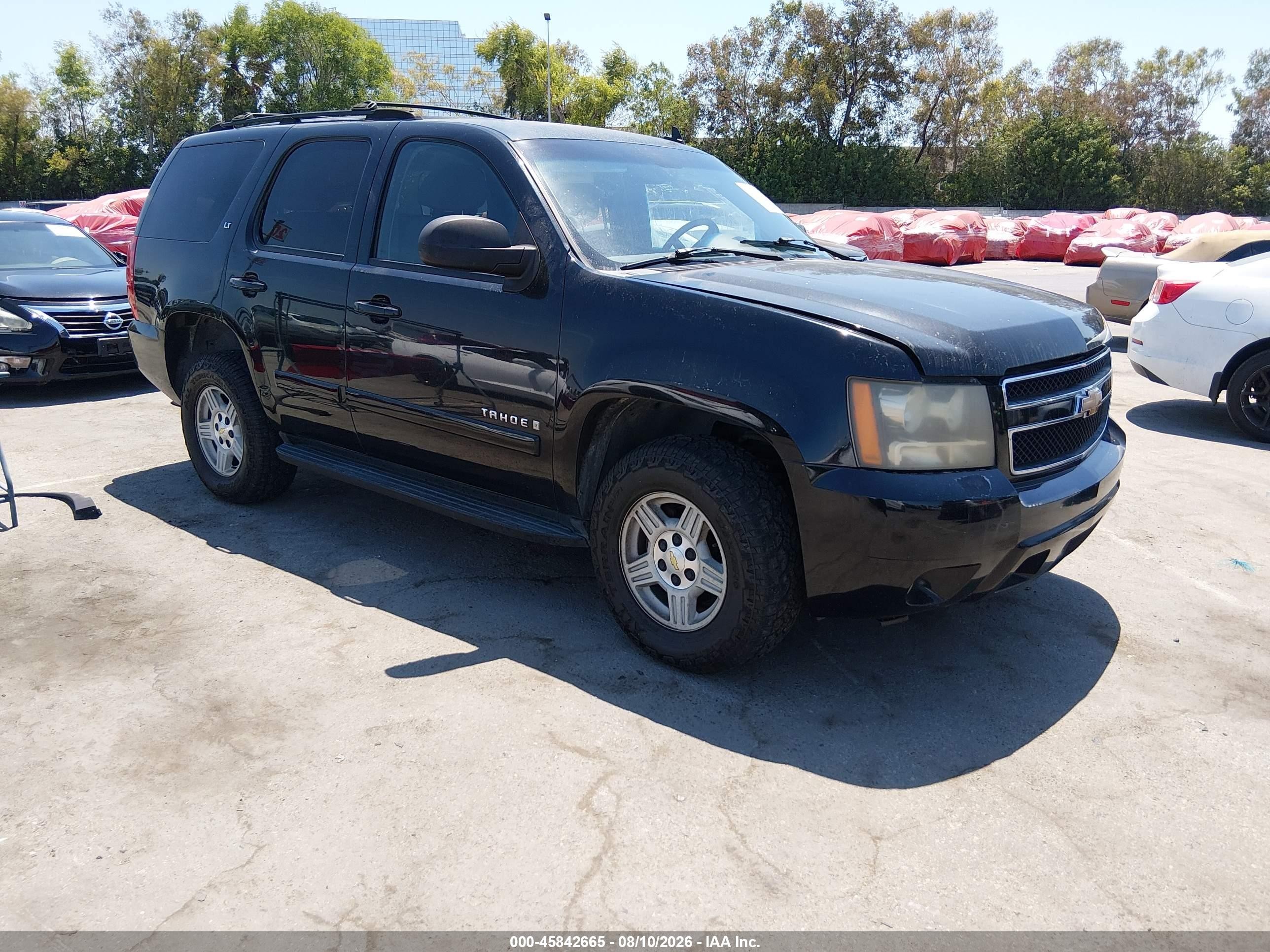 2007 Chevrolet Tahoe Lt Black vin: 1GNFK13097R238464