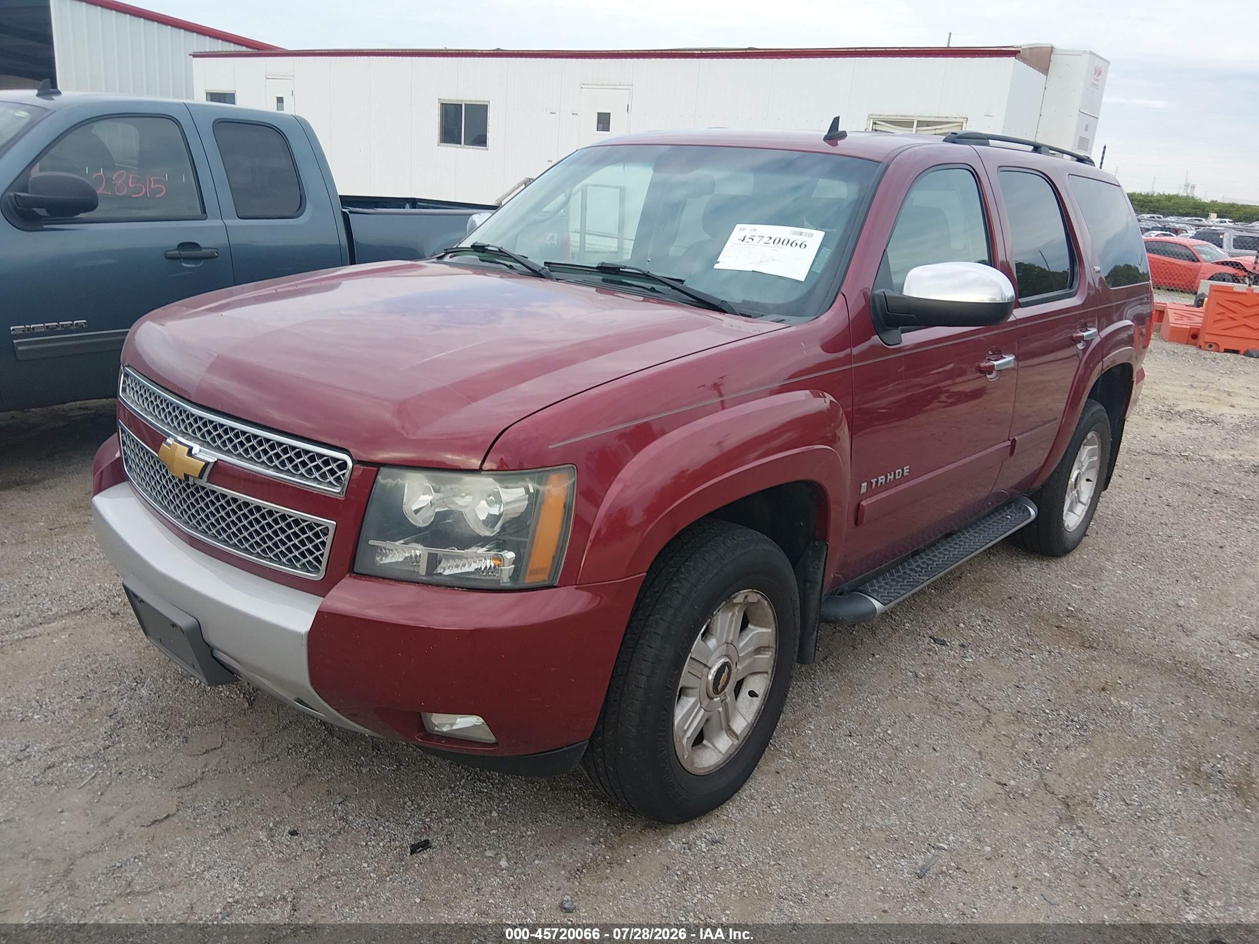2007 Chevrolet Tahoe Lt Red vin: 1GNFK130X7R420447