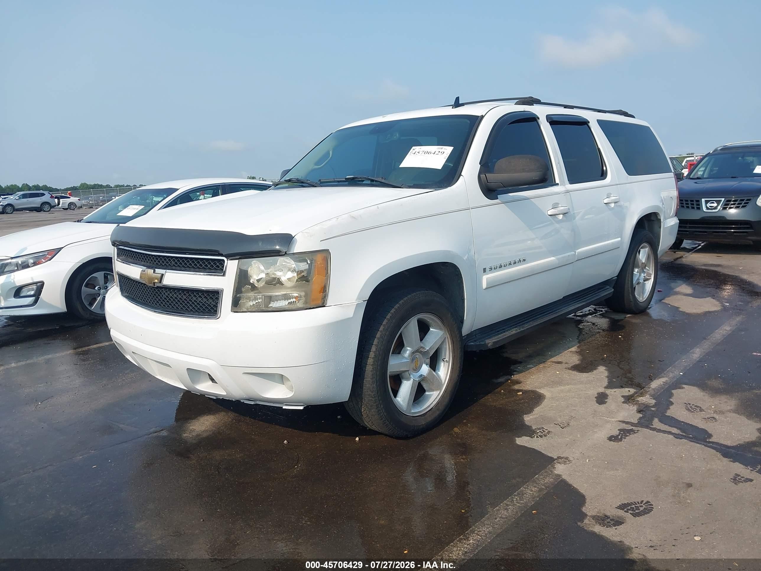 2007 Chevrolet Suburban 1500 Ltz White vin: 1GNFK16317J216558