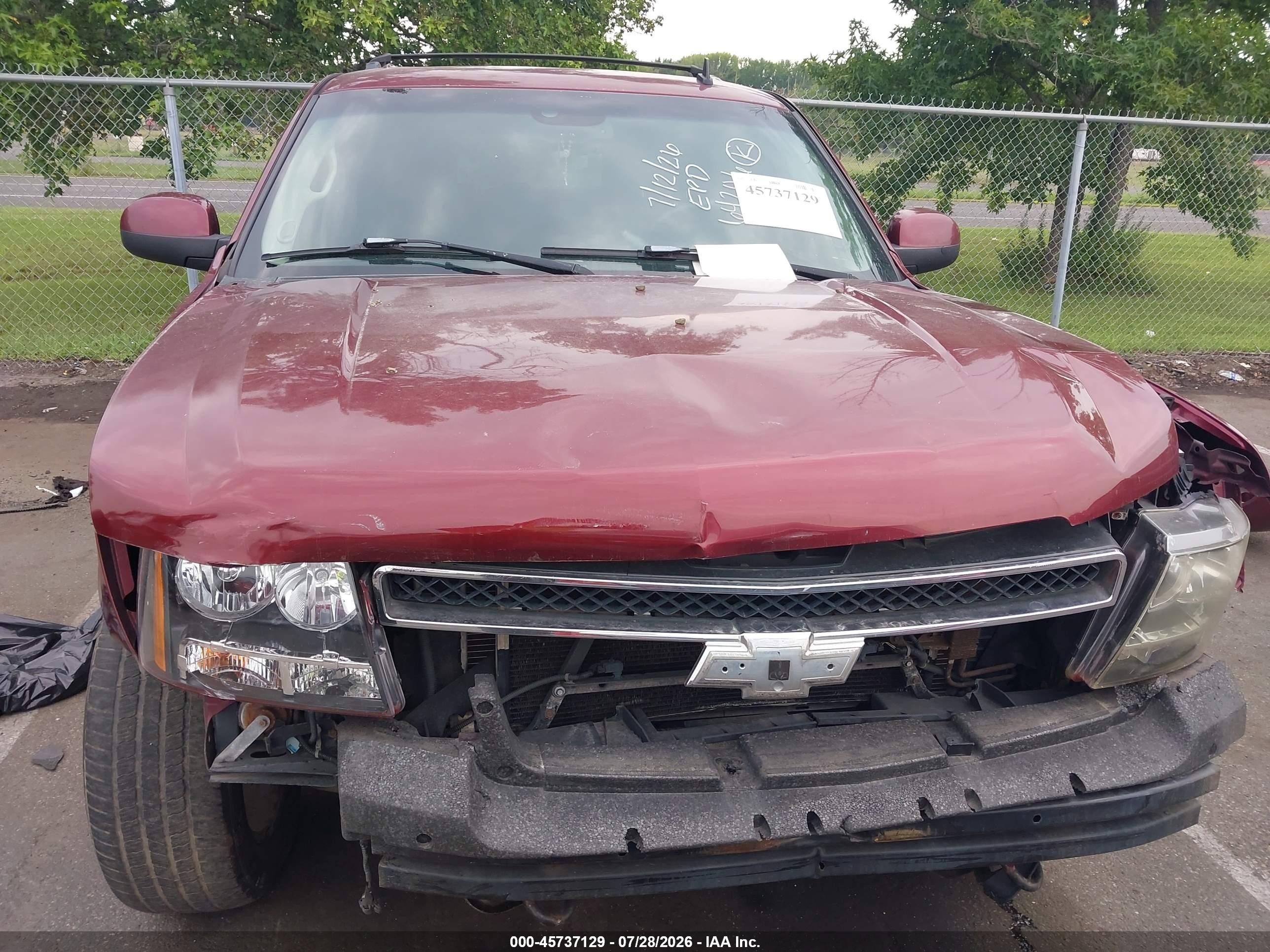 2008 Chevrolet Suburban 1500 Lt Burgundy vin: 1GNFK16318R164206