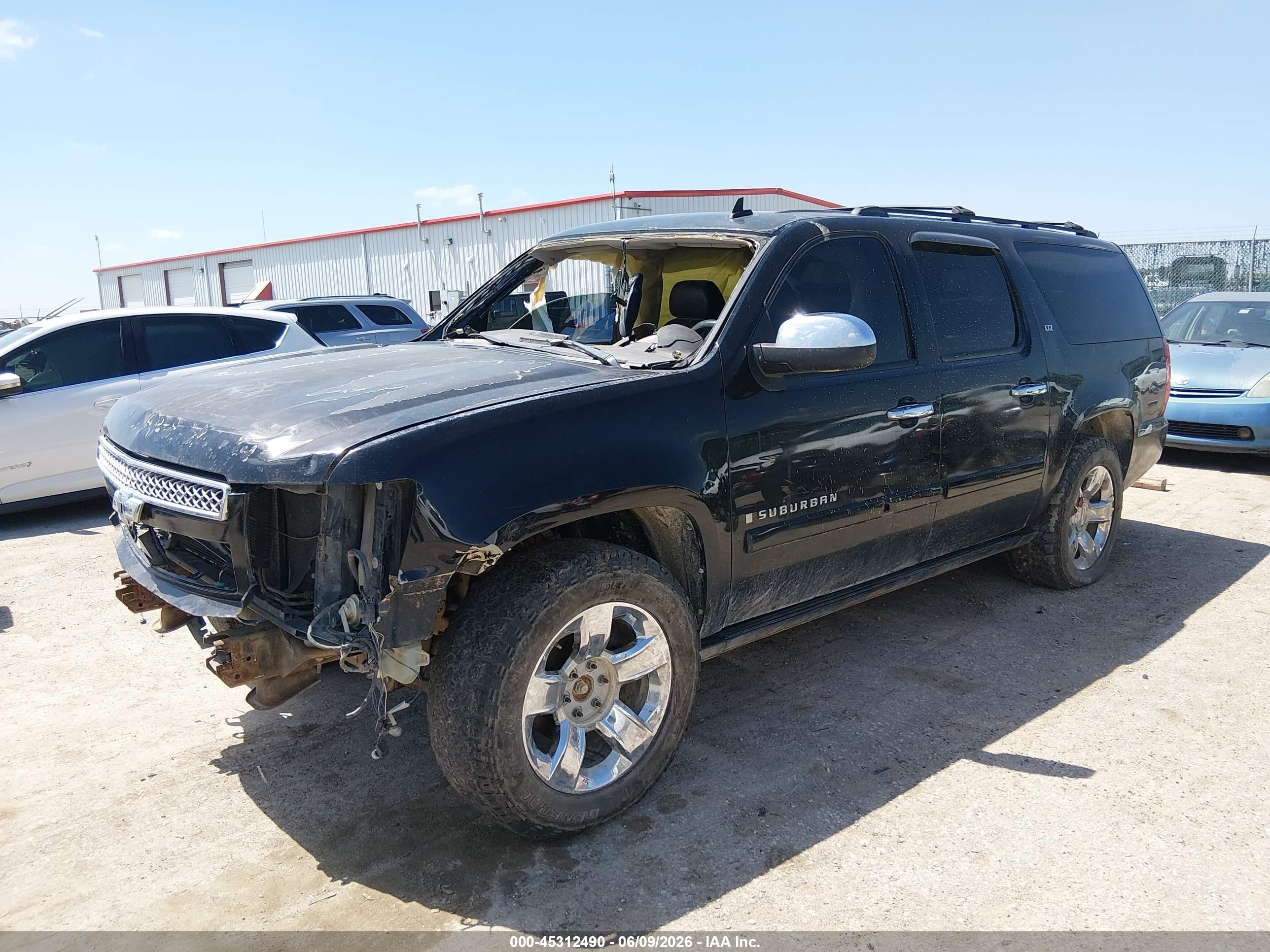 2007 Chevrolet Suburban 1500 Ltz Black vin: 1GNFK16327J358417
