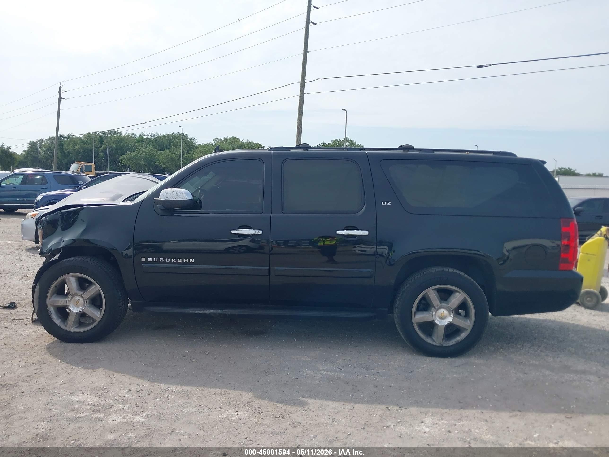 2007 Chevrolet Suburban 1500 Ltz Black vin: 1GNFK16337R402815