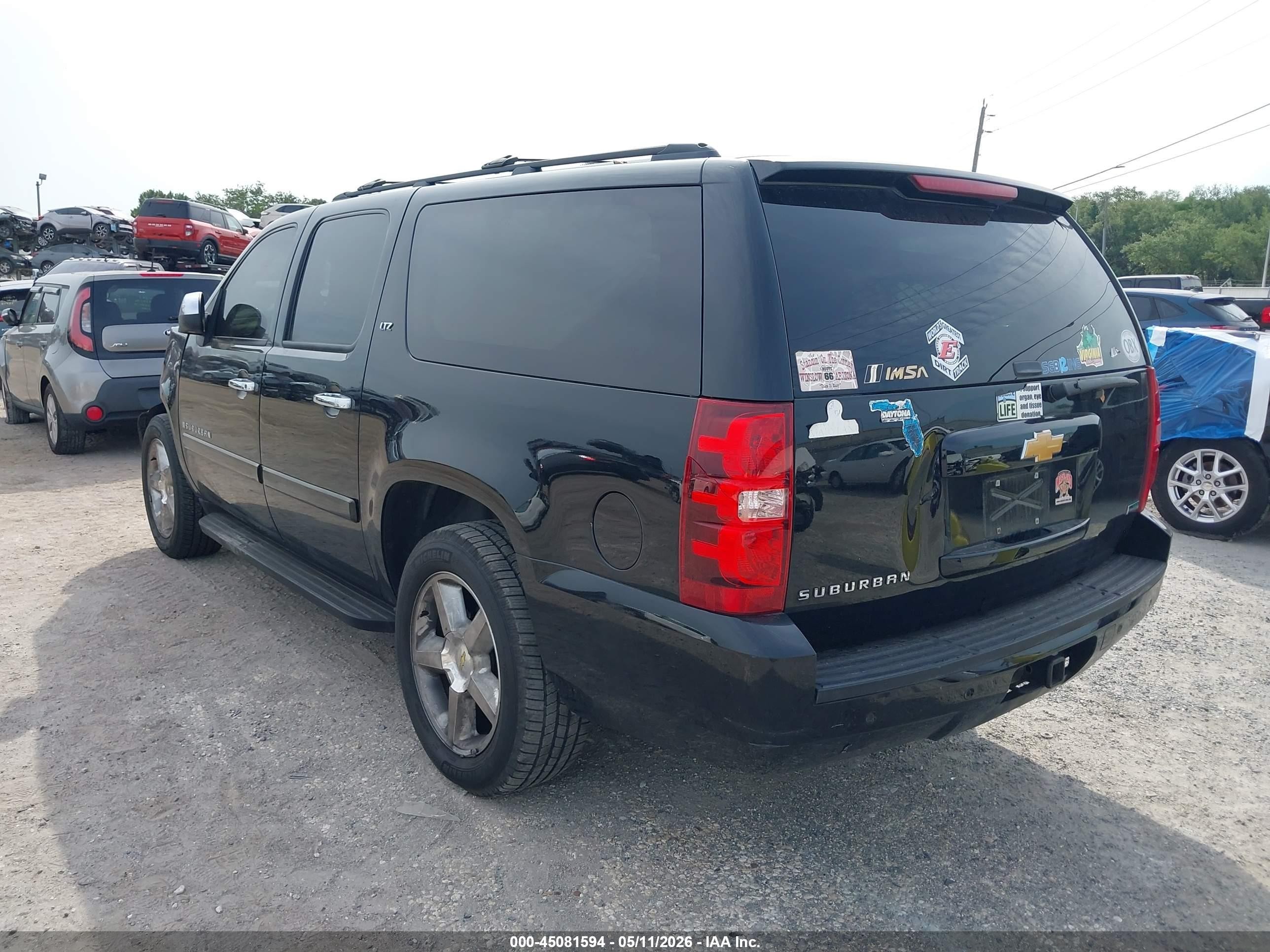 2007 Chevrolet Suburban 1500 Ltz Black vin: 1GNFK16337R402815