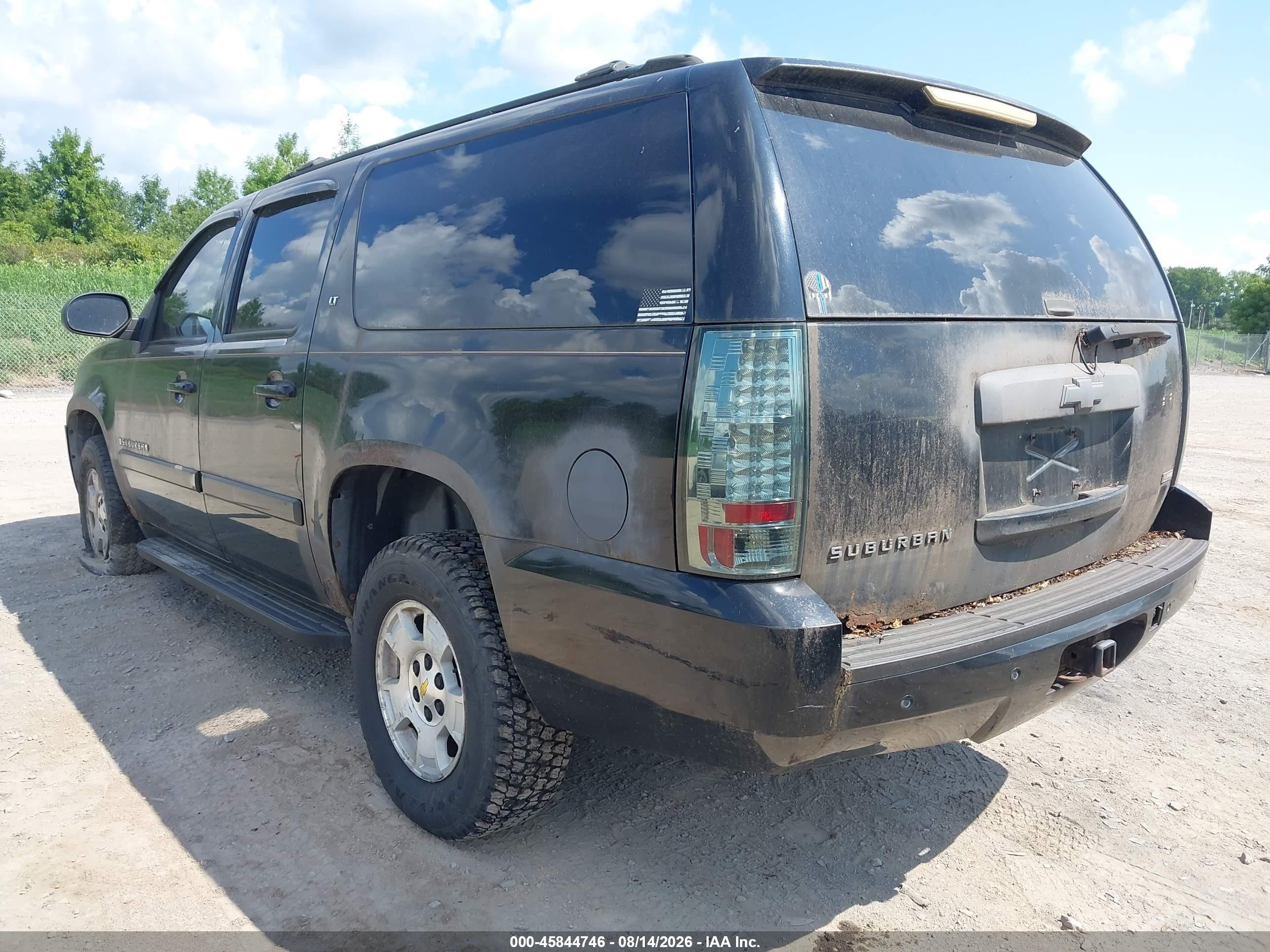 2007 Chevrolet Suburban Lt Black vin: 1GNFK16357J223531