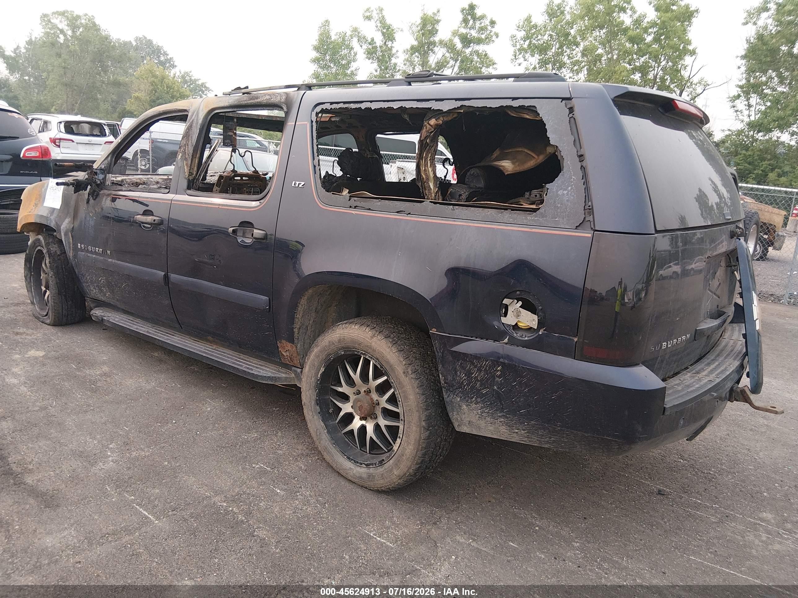 2008 Chevrolet Suburban 1500 Ltz Blue vin: 1GNFK16368J210787