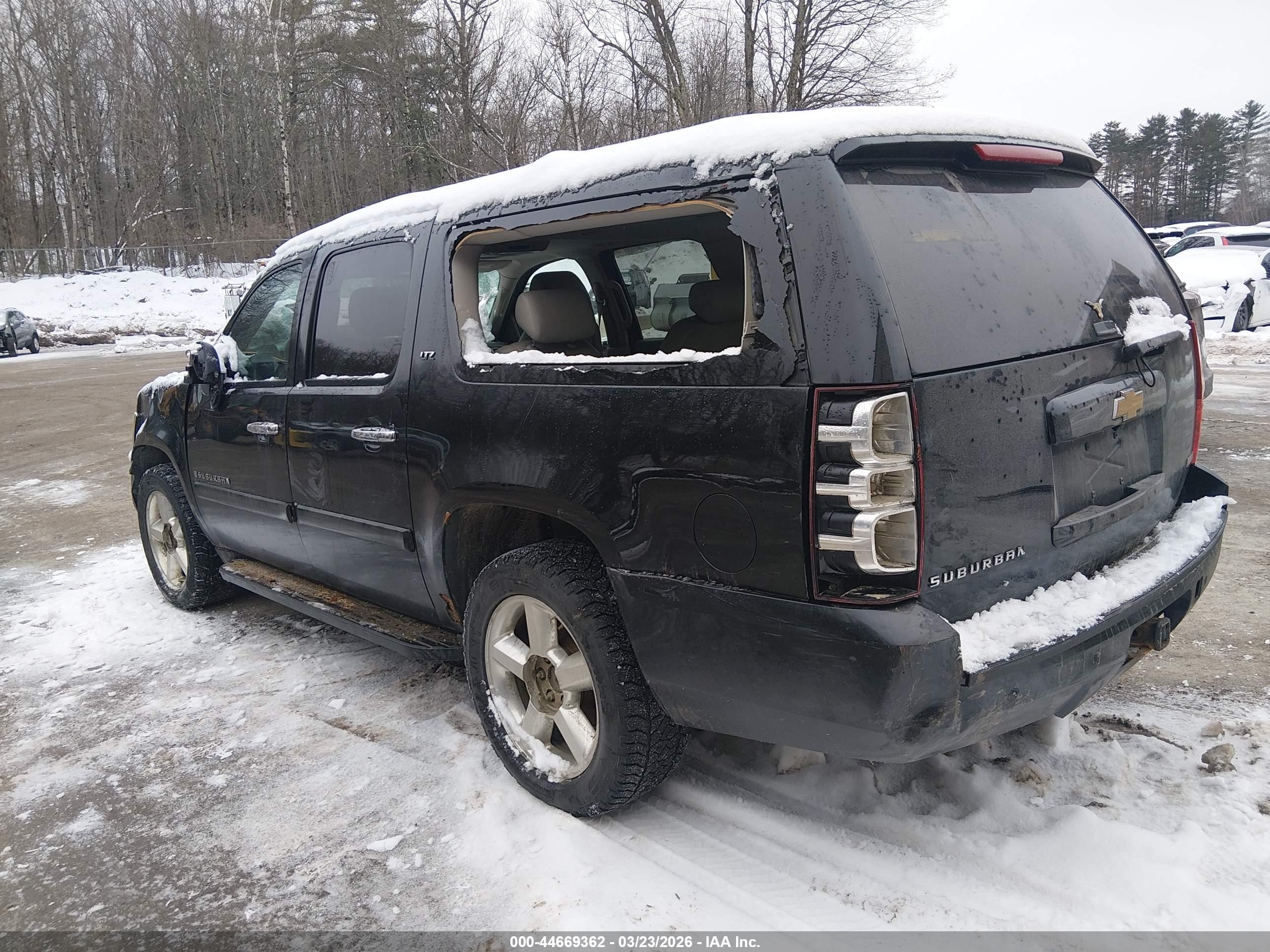 2008 Chevrolet Suburban 1500 Ltz Black vin: 1GNFK163X8J213515