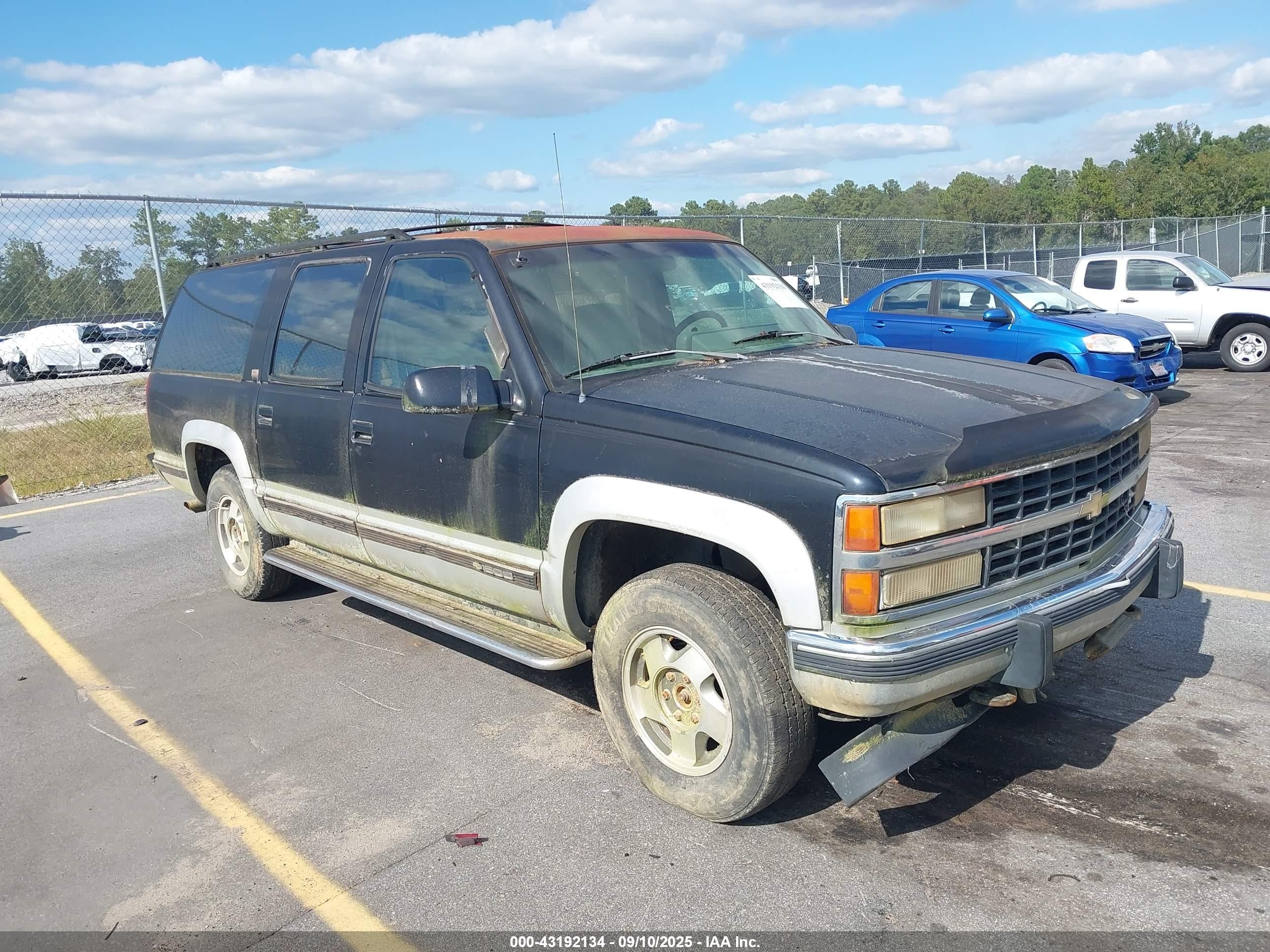 1993 Chevrolet Suburban K1500 Black vin: 1GNFK16K4PJ376957