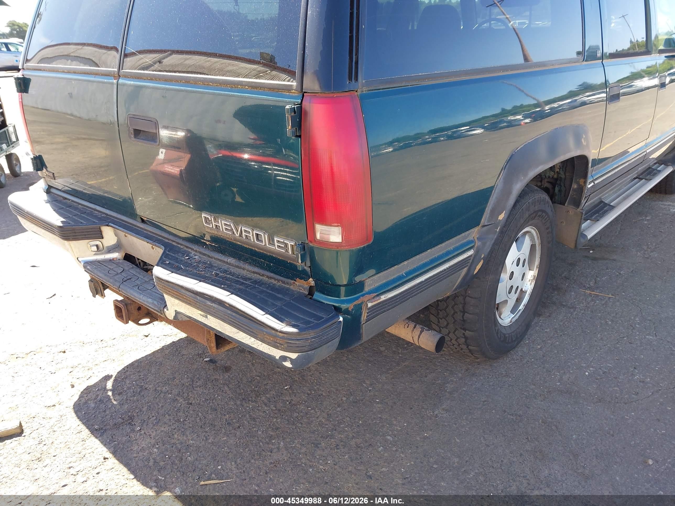 1995 Chevrolet Suburban K1500 Green vin: 1GNFK16K8SJ336910