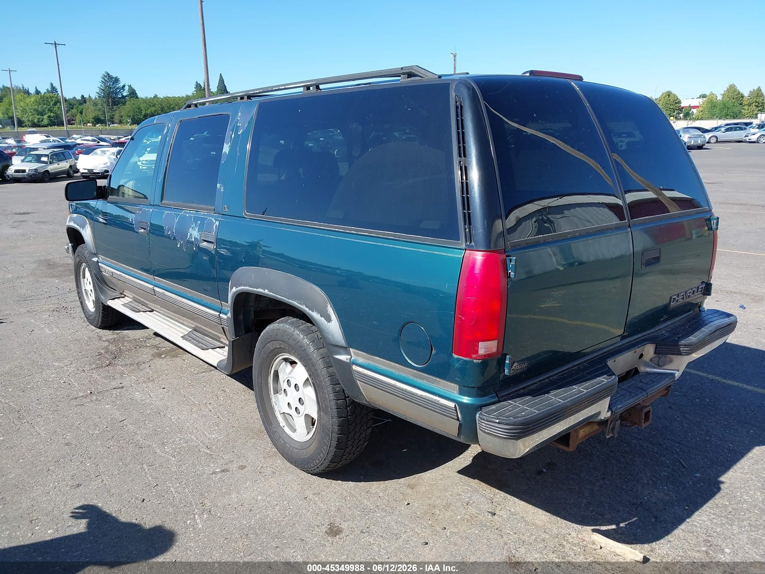 1995 Chevrolet Suburban K1500 Green vin: 1GNFK16K8SJ336910