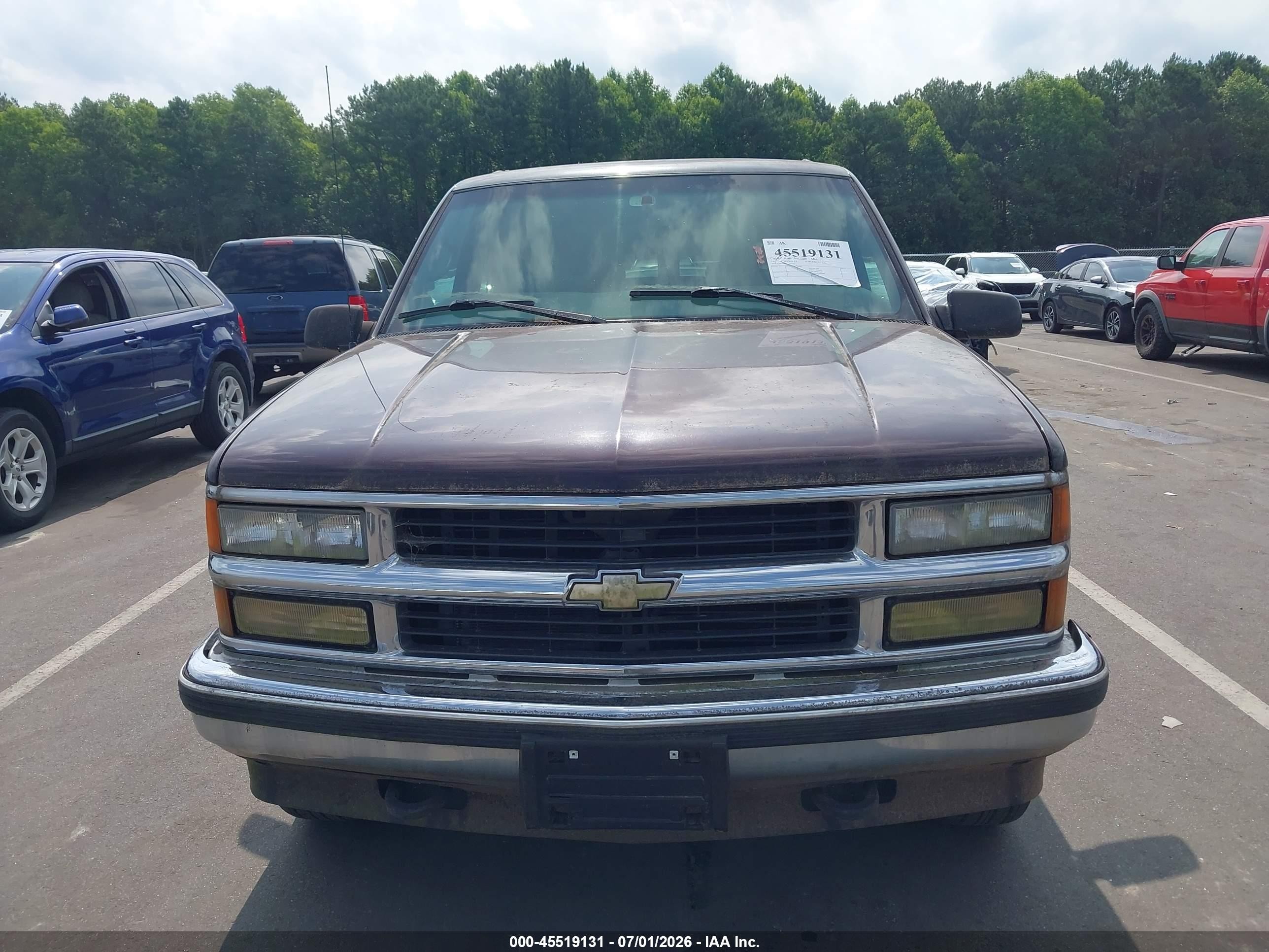 1997 Chevrolet Suburban 1500   Burgundy vin: 1GNFK16R4VJ411801