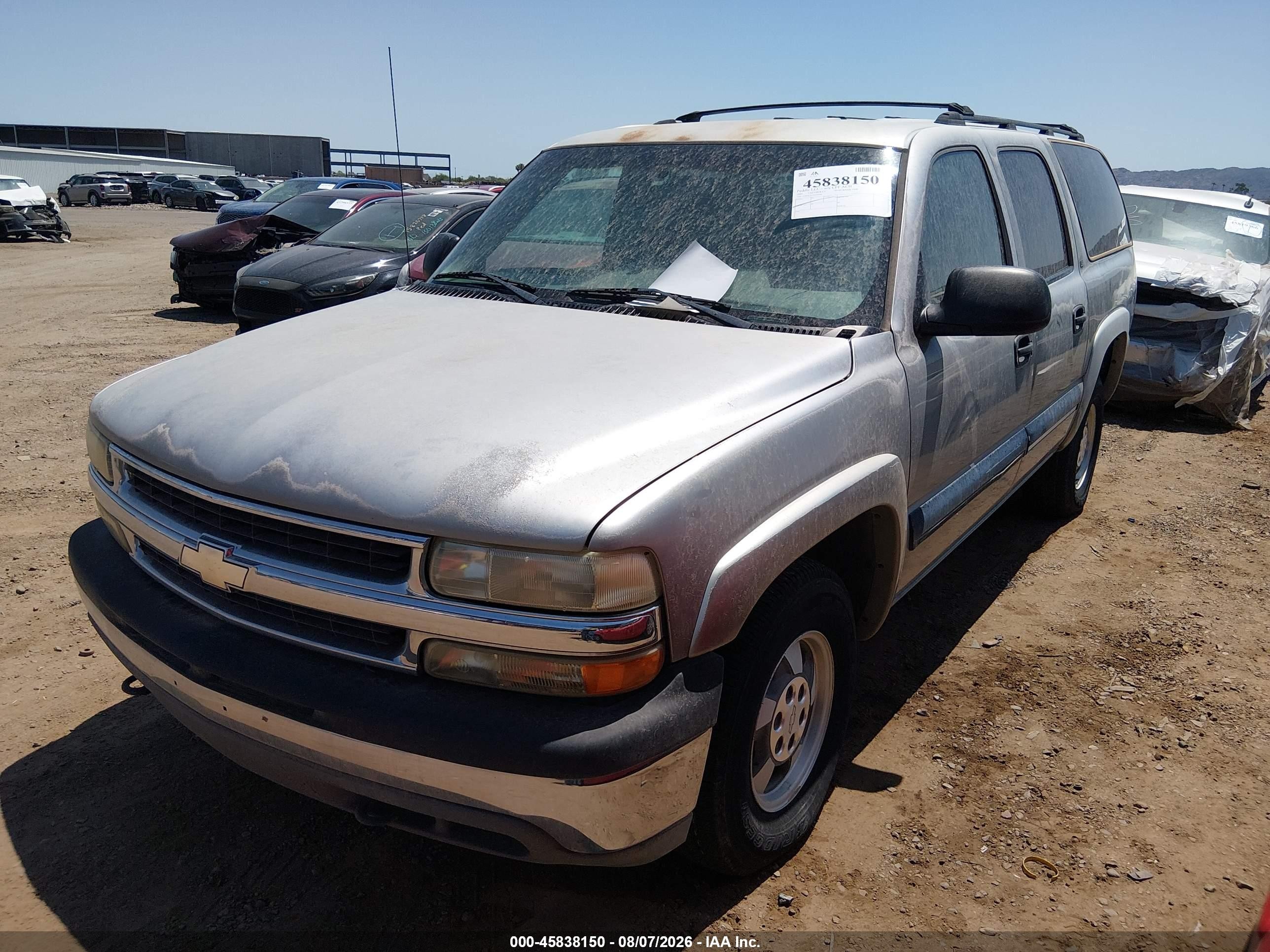 2001 Chevrolet Suburban 1500 Ls Gray vin: 1GNFK16T51J309042