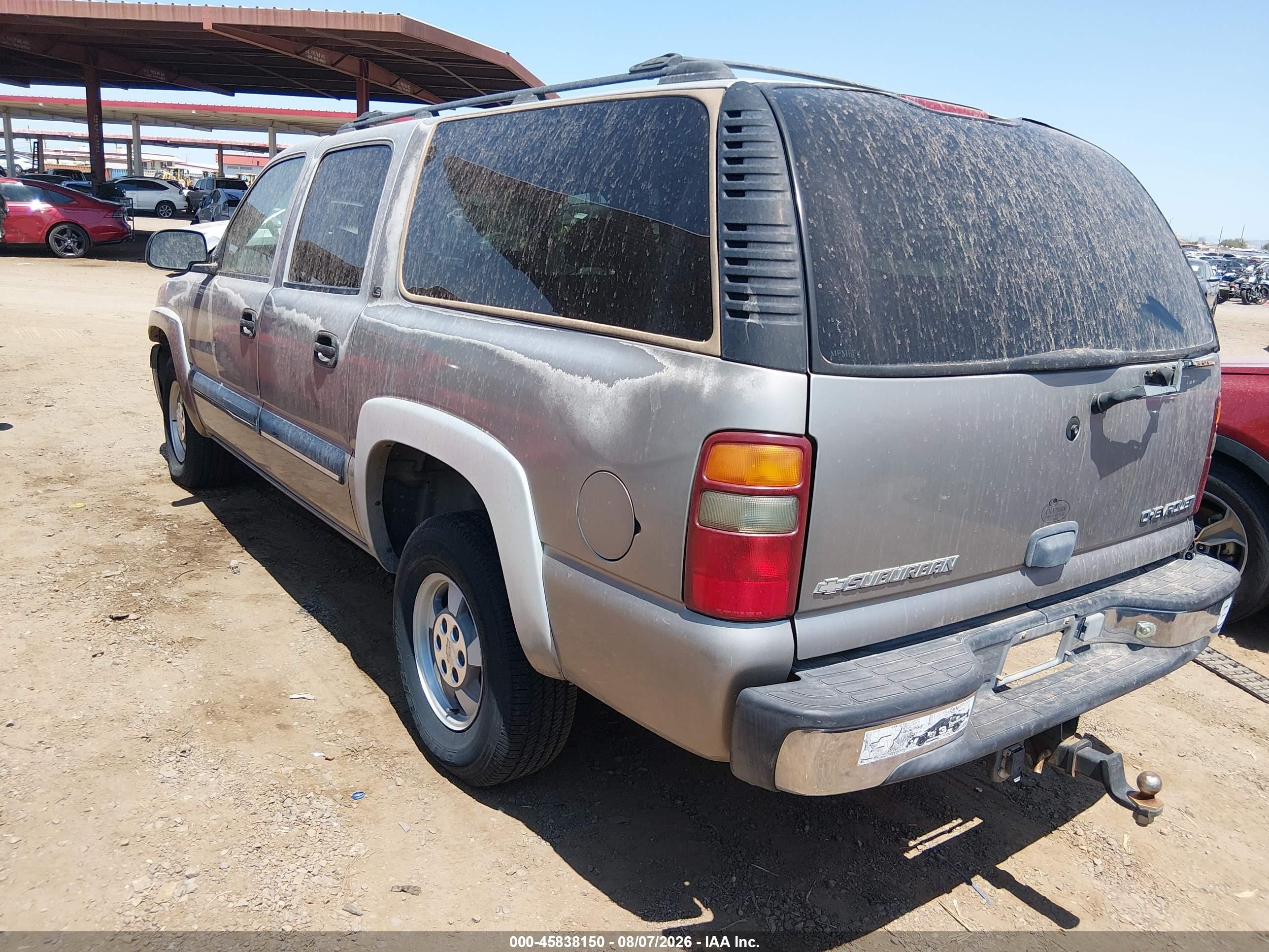 2001 Chevrolet Suburban 1500 Ls Gray vin: 1GNFK16T51J309042