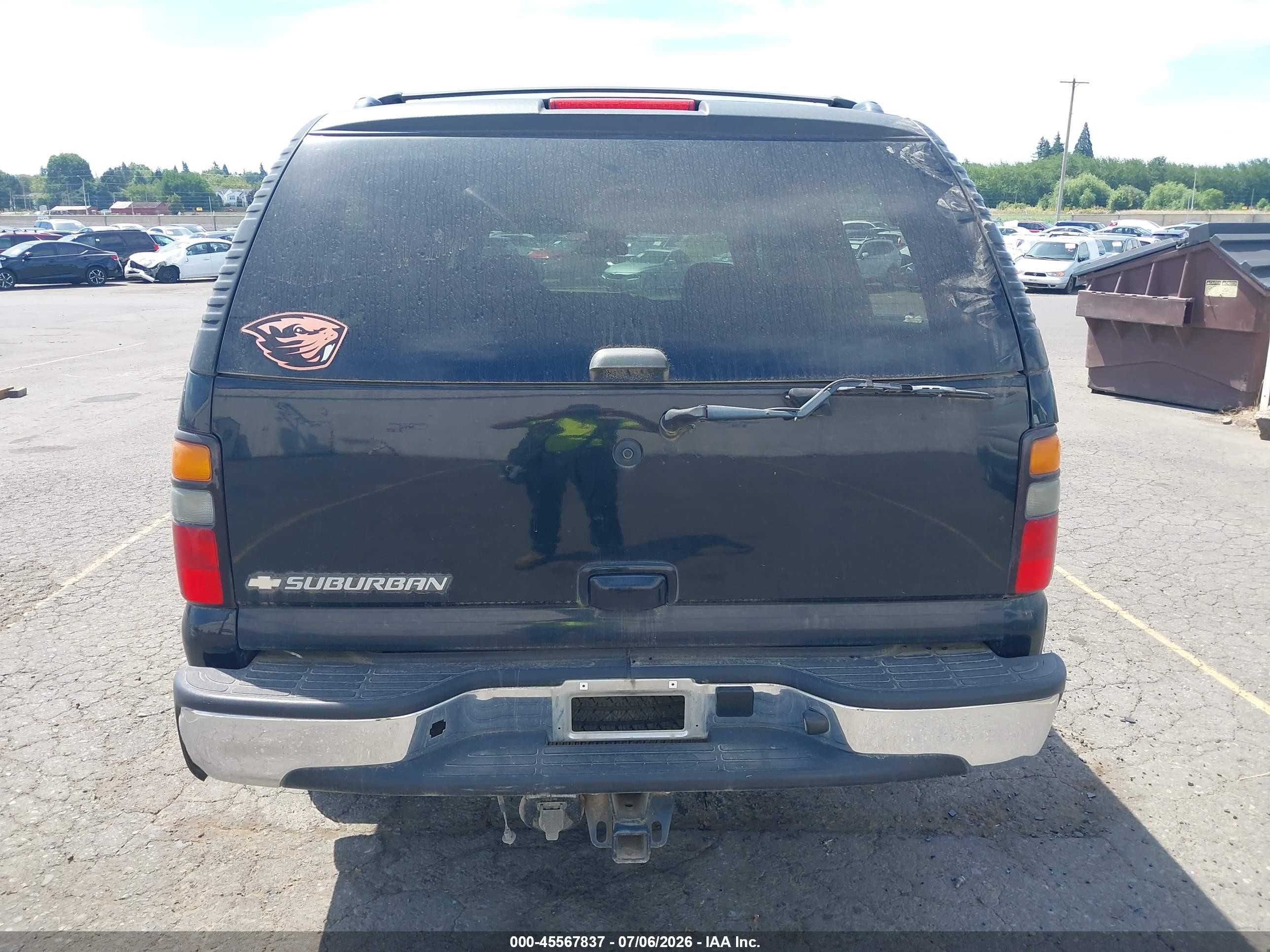 2006 Chevrolet Suburban 1500 Lt Black vin: 1GNFK16Z06J172703