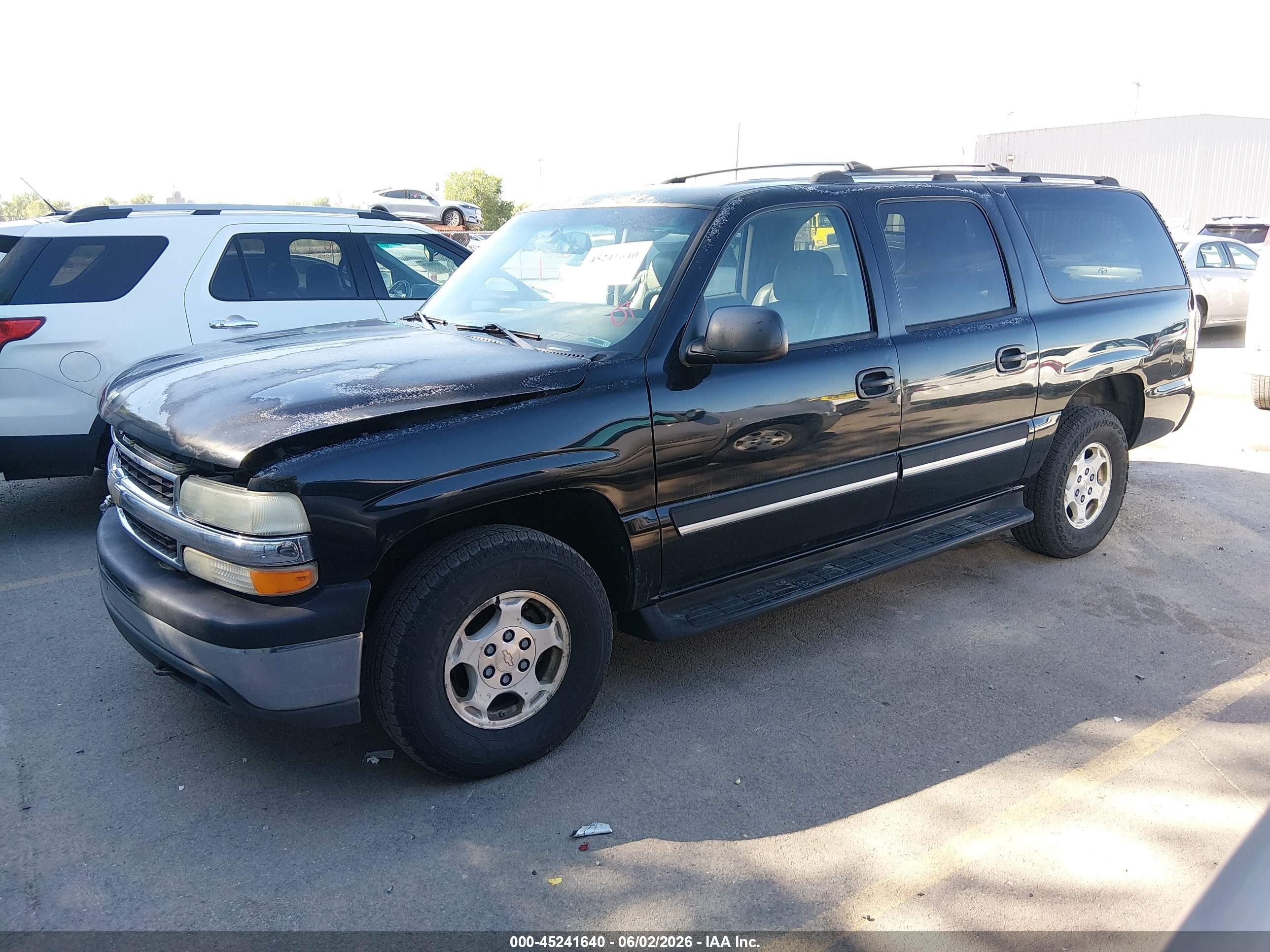 2004 Chevrolet Suburban 1500 Ls Black vin: 1GNFK16Z44J236903