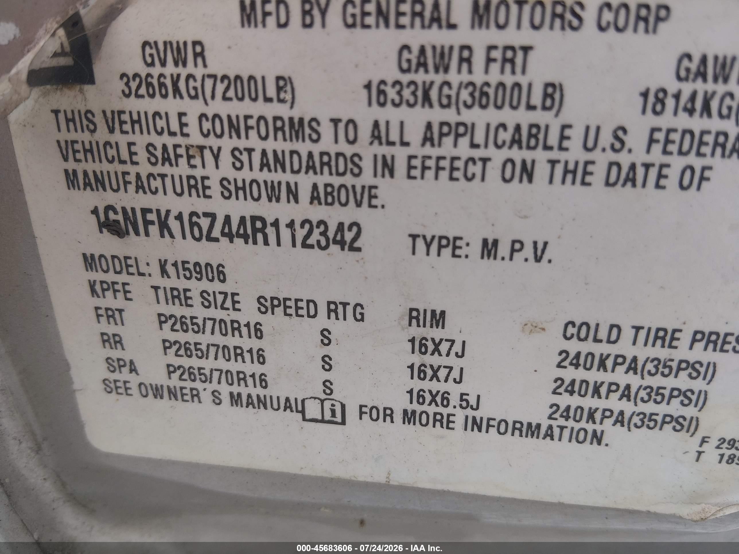 2004 Chevrolet Suburban 1500 Ls Silver vin: 1GNFK16Z44R112342