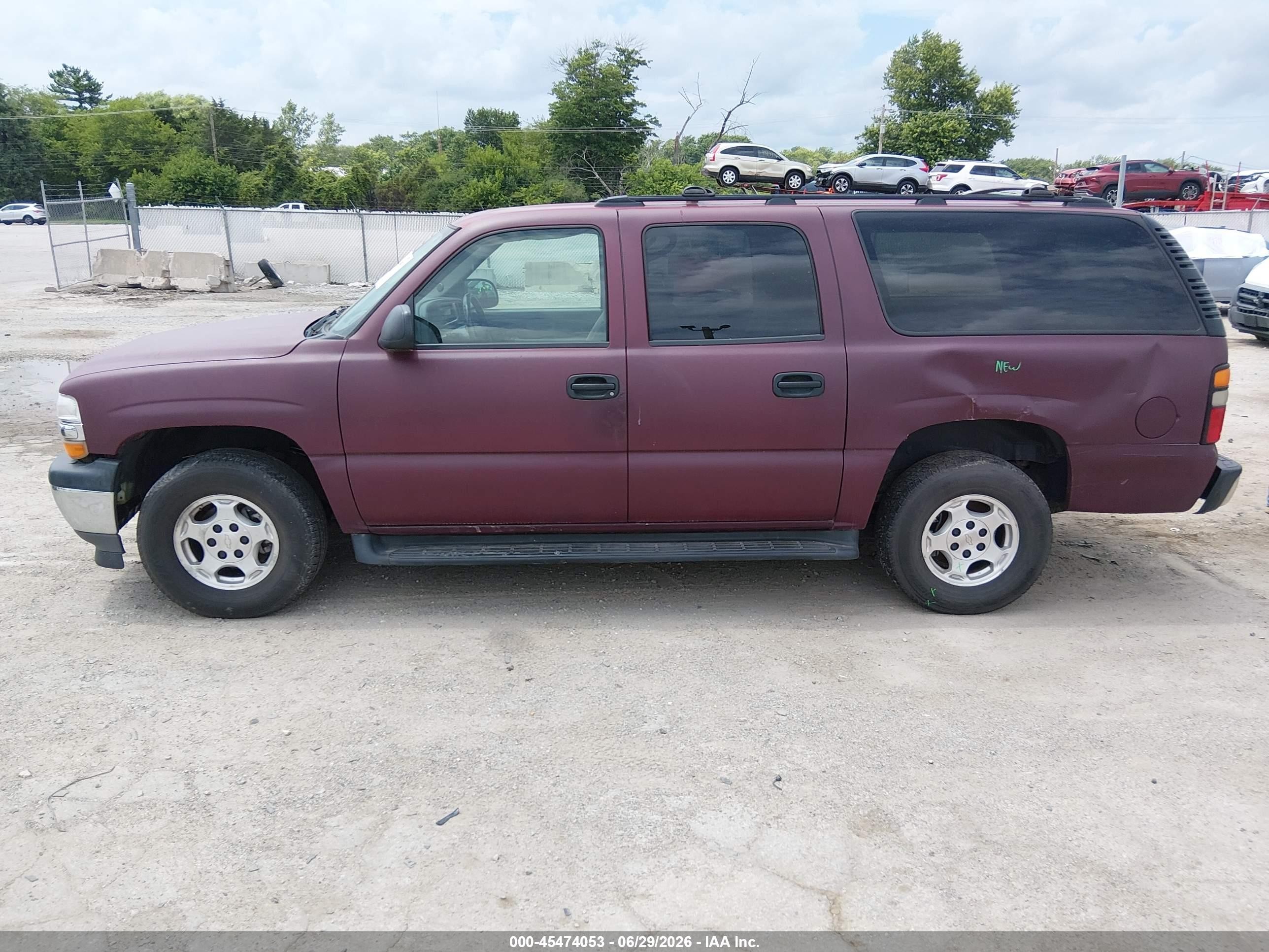 2006 Chevrolet Suburban 1500 Ls Maroon vin: 1GNFK16Z56J133458
