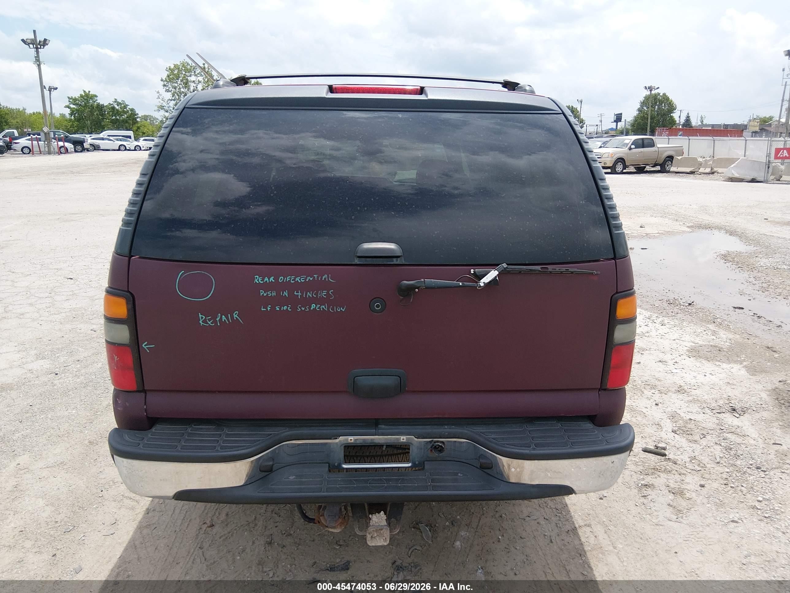 2006 Chevrolet Suburban 1500 Ls Maroon vin: 1GNFK16Z56J133458