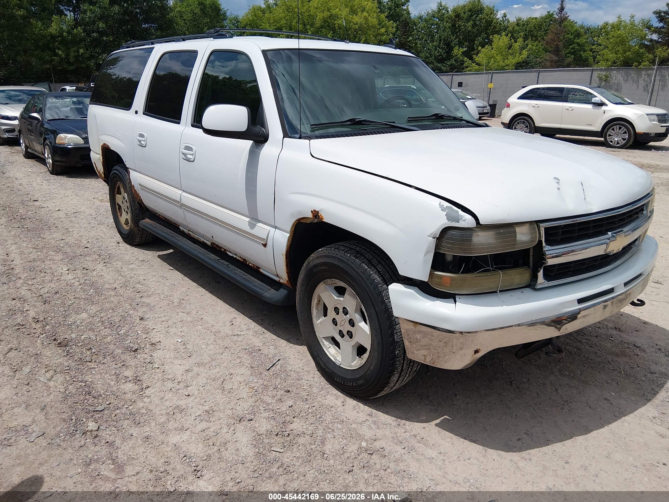 2006 Chevrolet Suburban 1500 Lt White vin: 1GNFK16Z86J105864