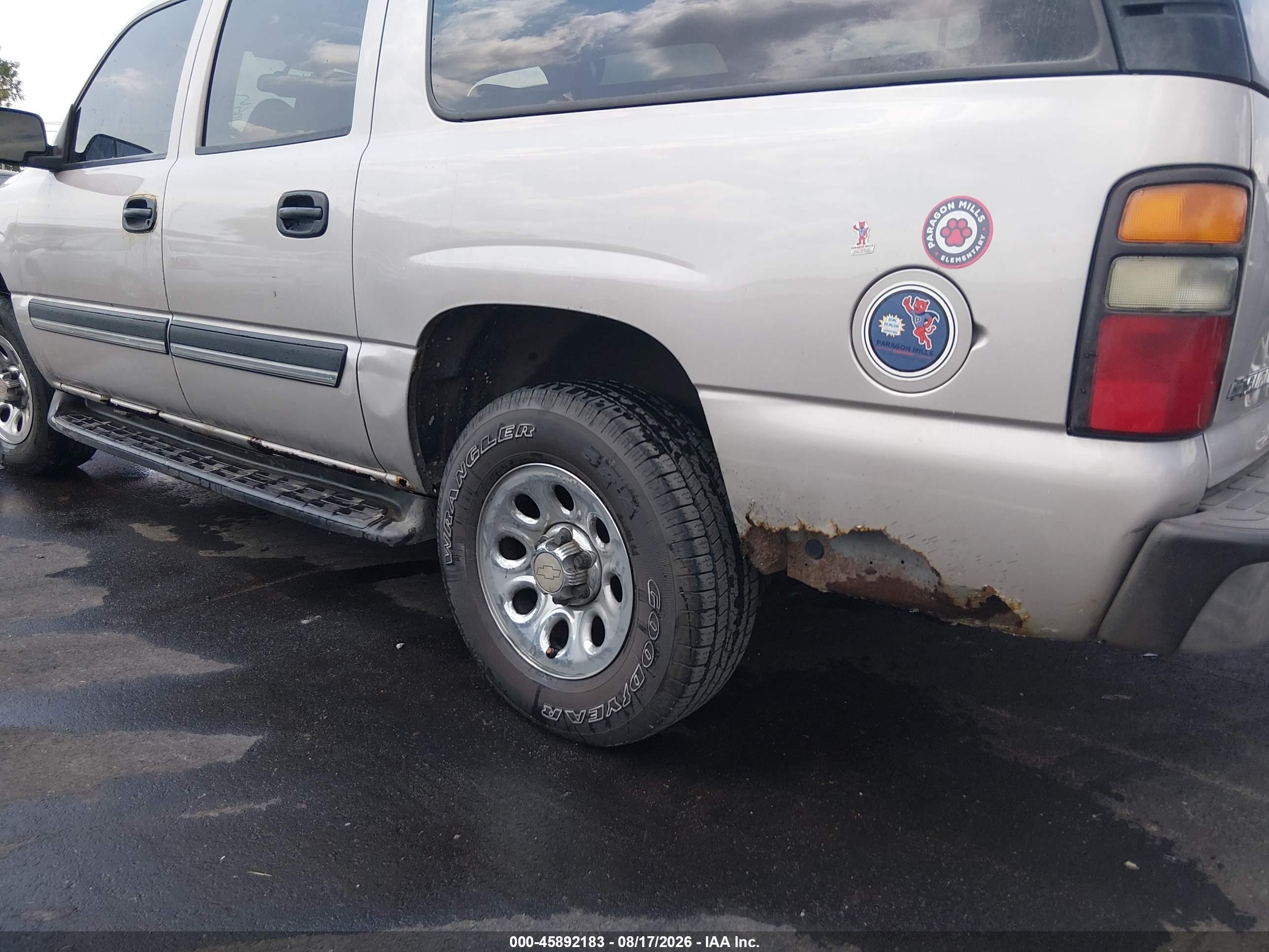 2004 Chevrolet Suburban 1500 Ls Pewter vin: 1GNFK16ZX4J283594