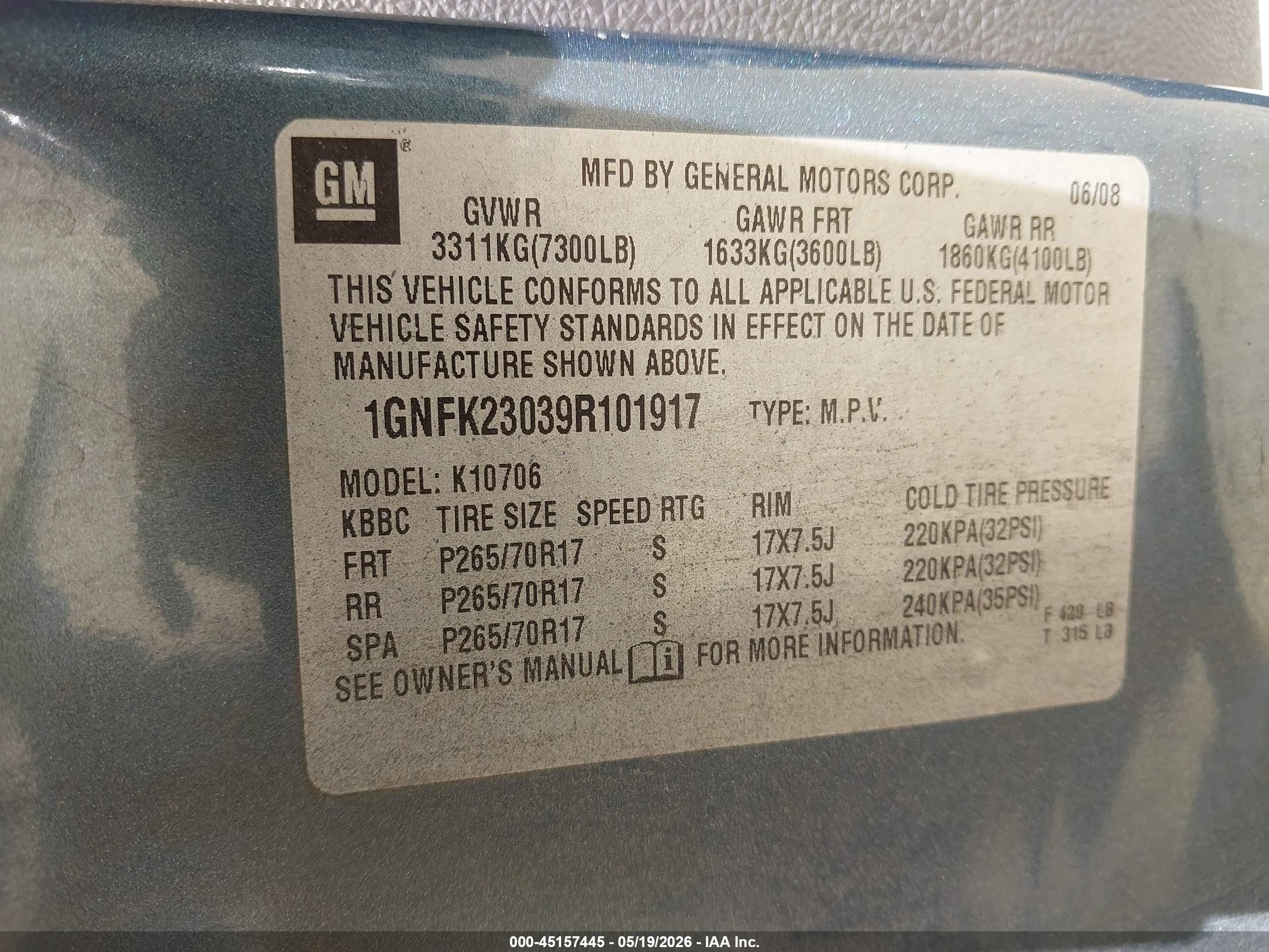 2009 Chevrolet Tahoe Lt2 Gray vin: 1GNFK23039R101917
