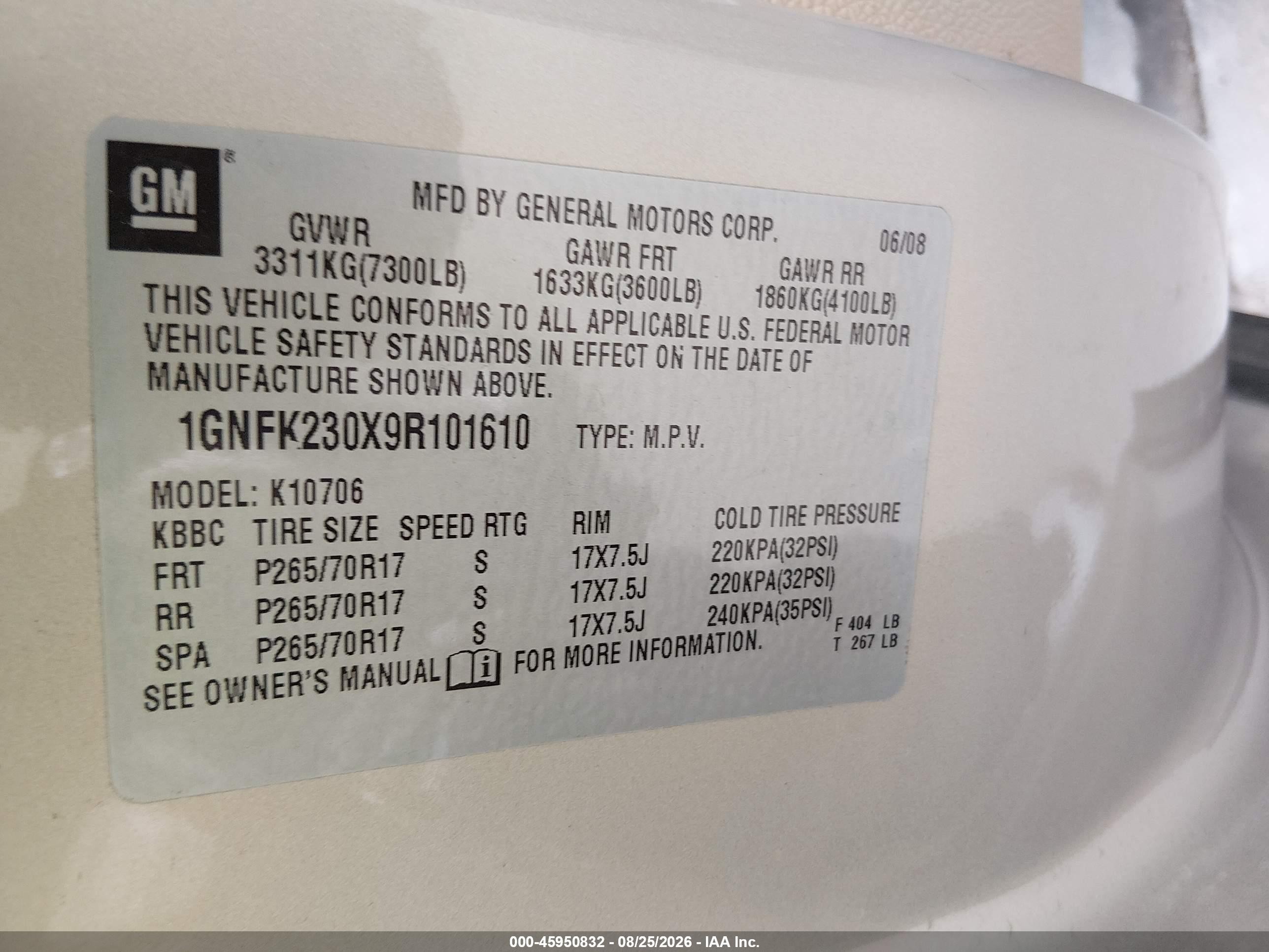 2009 Chevrolet Tahoe Lt2 Gold vin: 1GNFK230X9R101610