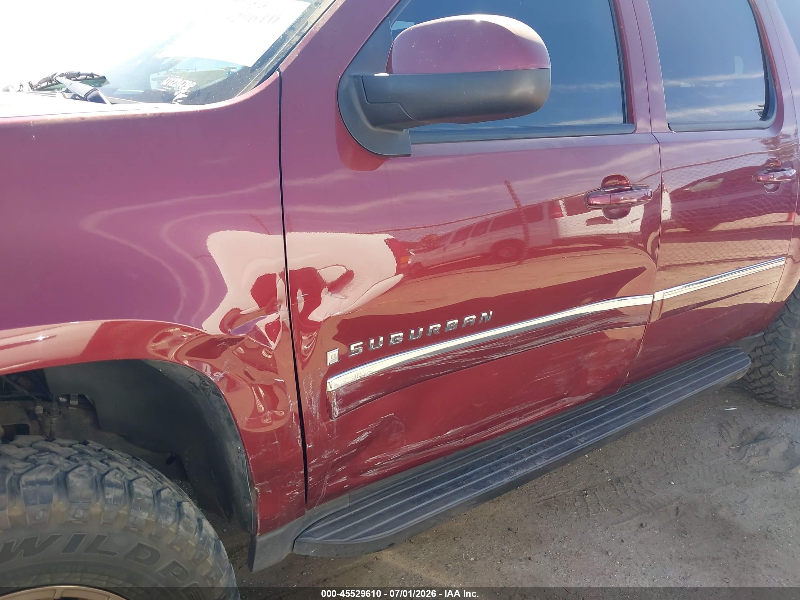 2009 Chevrolet Suburban 1500 Lt2 Burgundy vin: 1GNFK26359J122479
